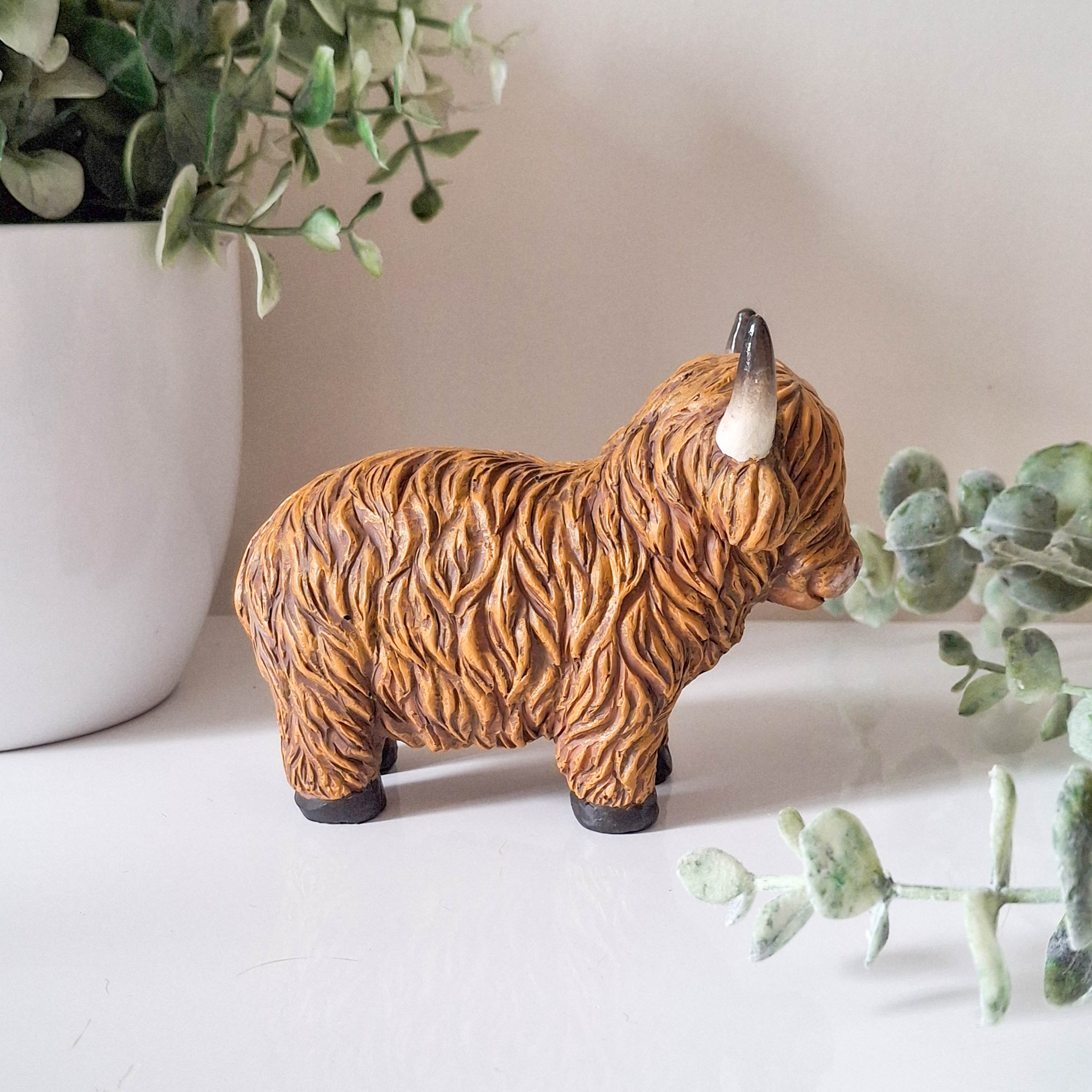 Small Happy Highland Coo Standing
