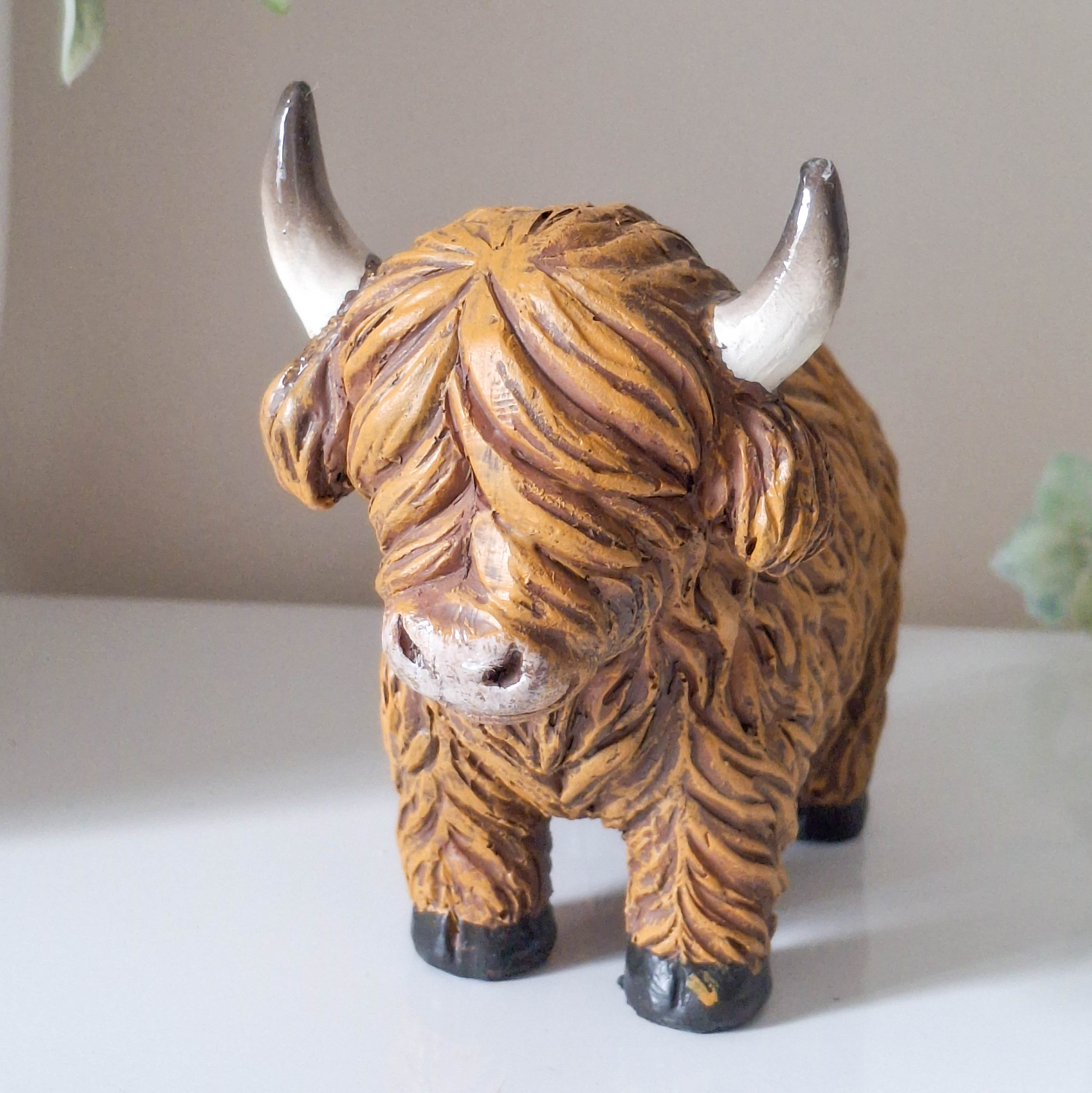 Small Happy Highland Coo Standing