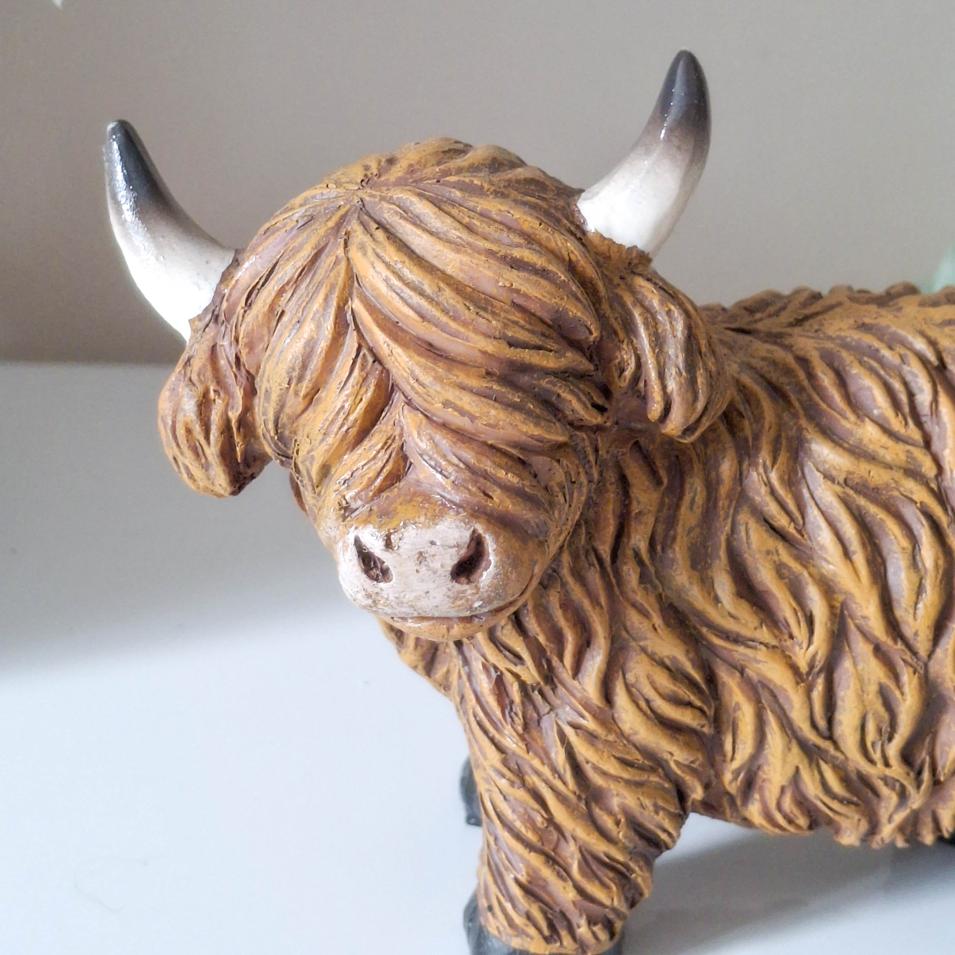 Small Happy Highland Coo Standing