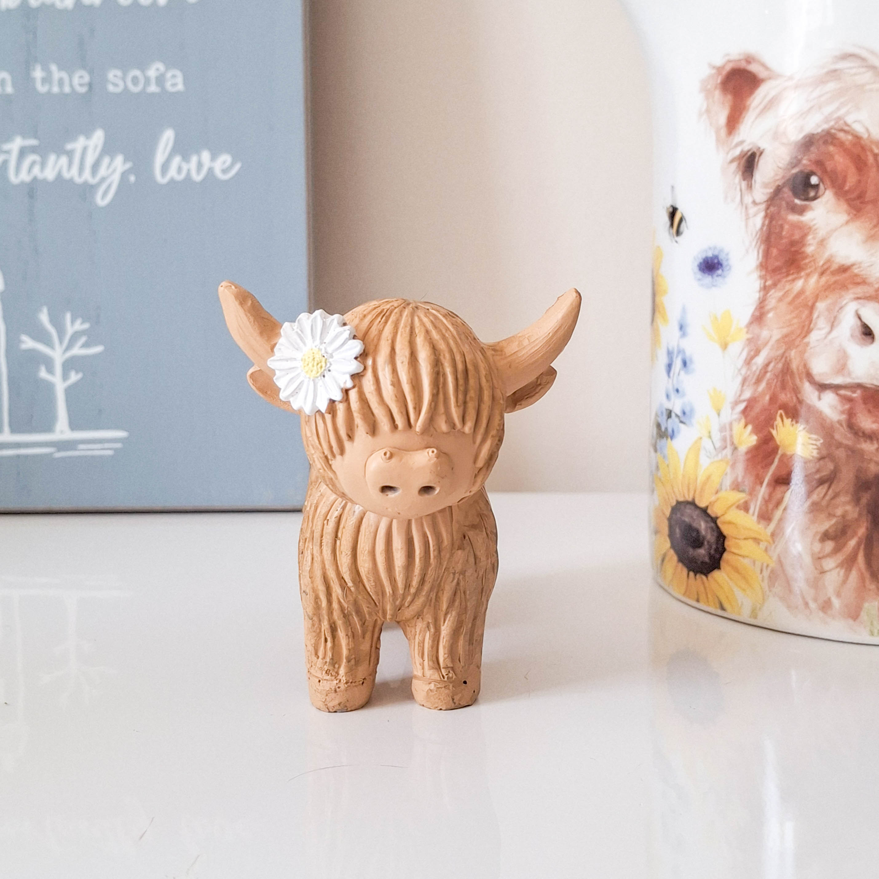 Daisy Highland Cow Ornament