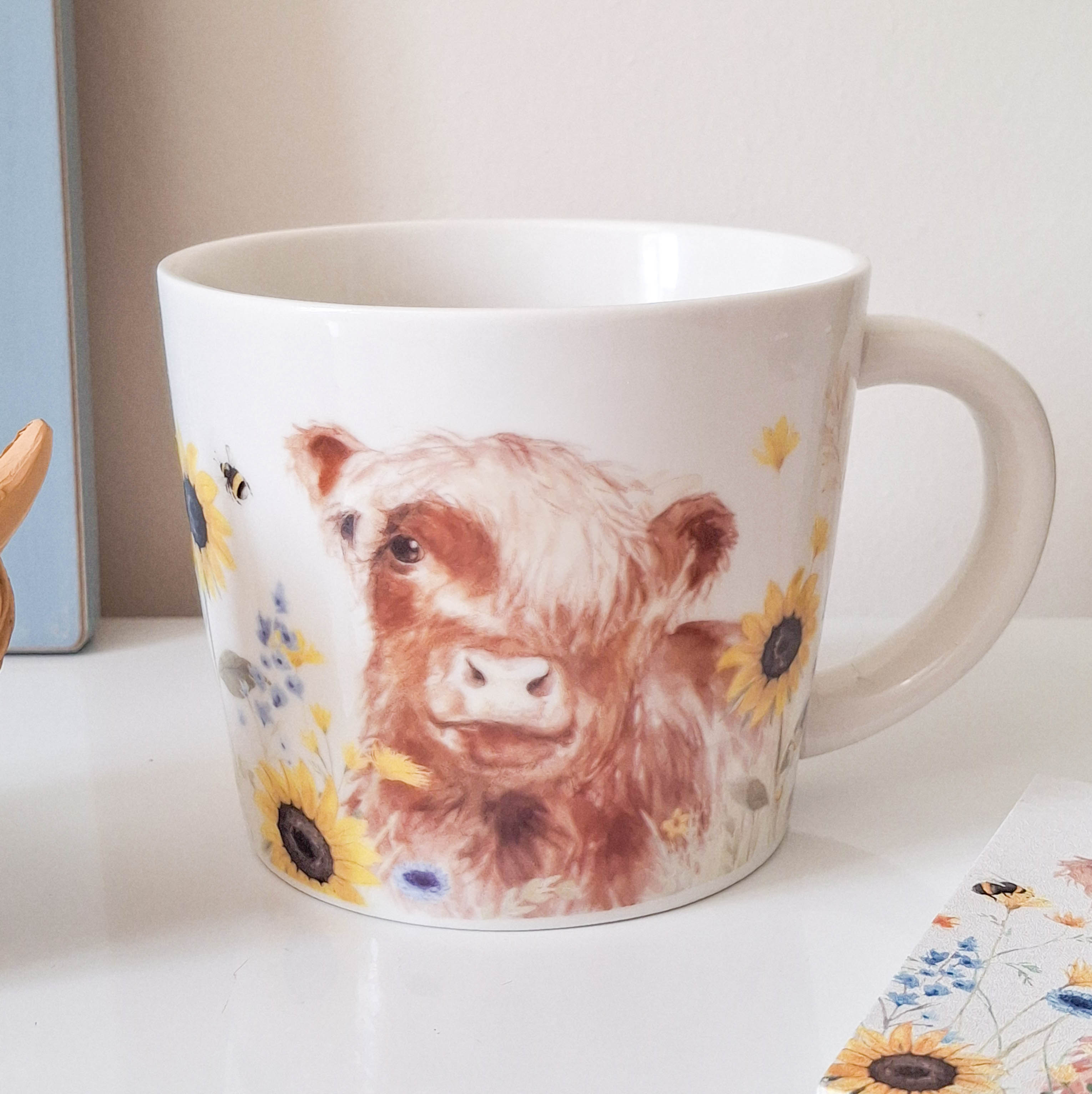 Floral Highland Cow Mug