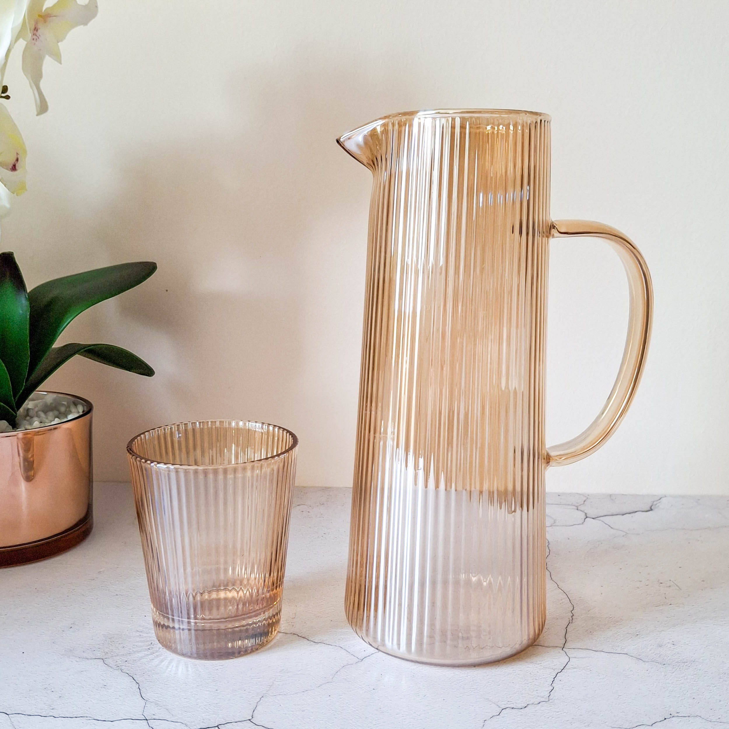 Champagne Gold Glass Jug