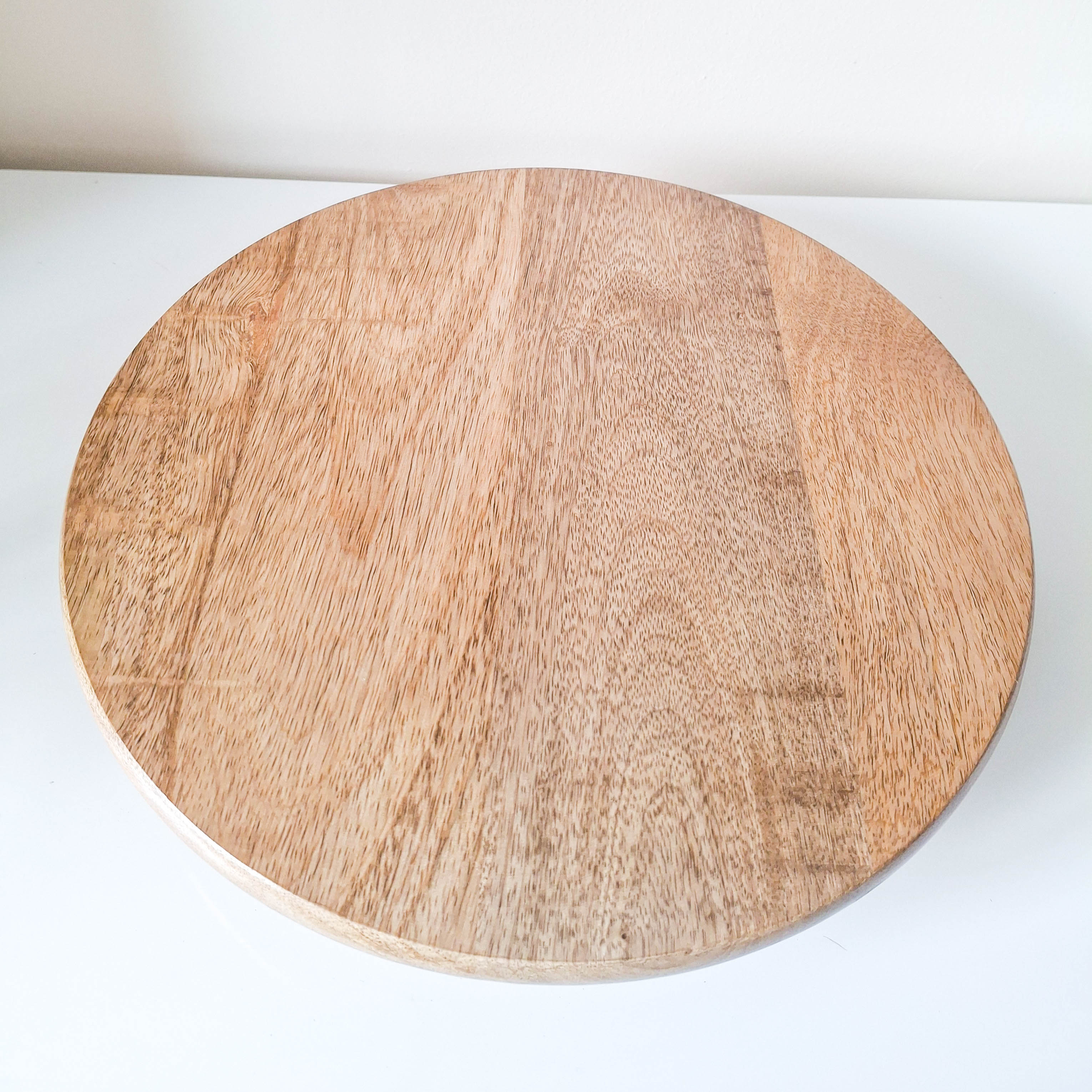 Round Mango Wood Styling Tray with Feet