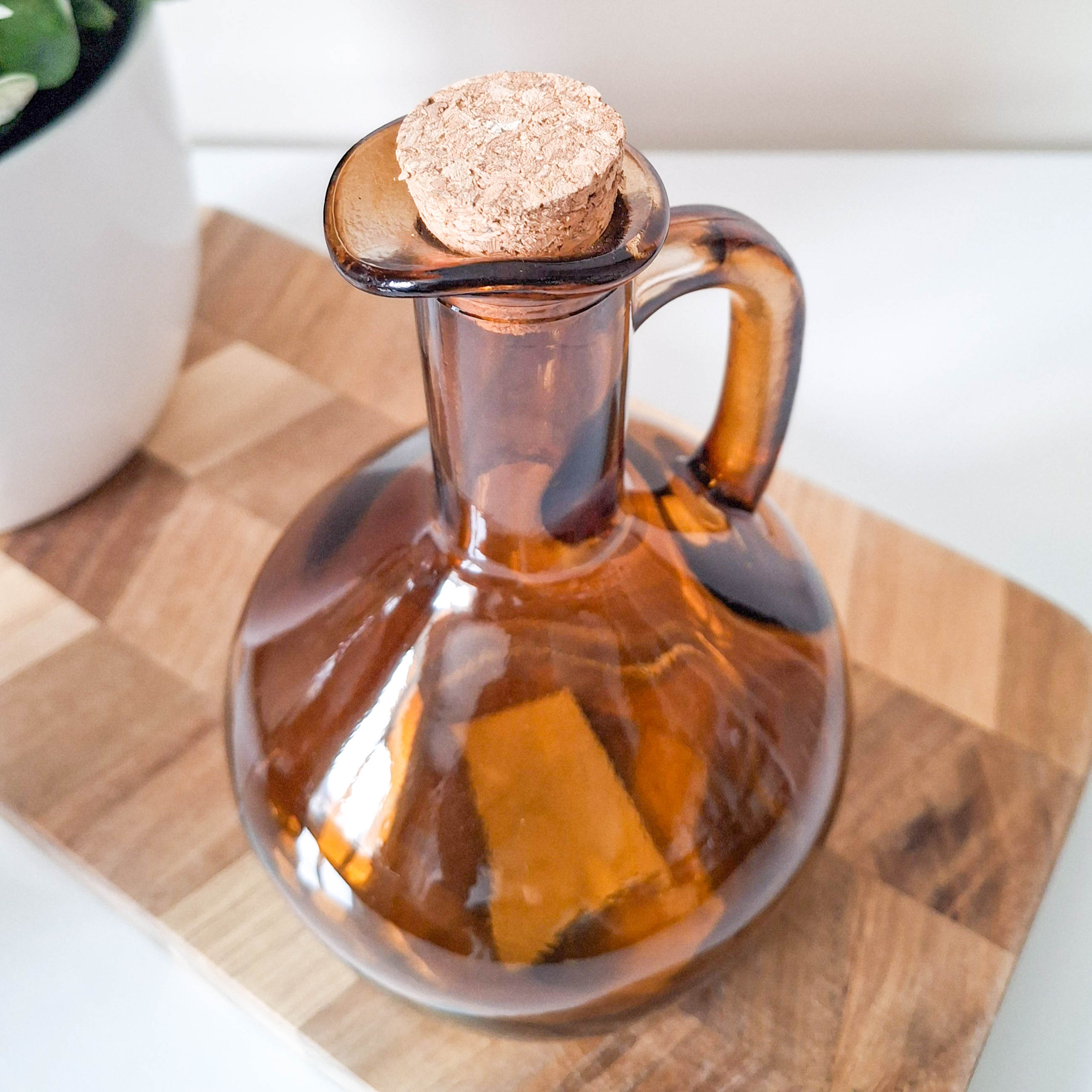 Dark Amber Oil/Vinegar Glass Bottle
