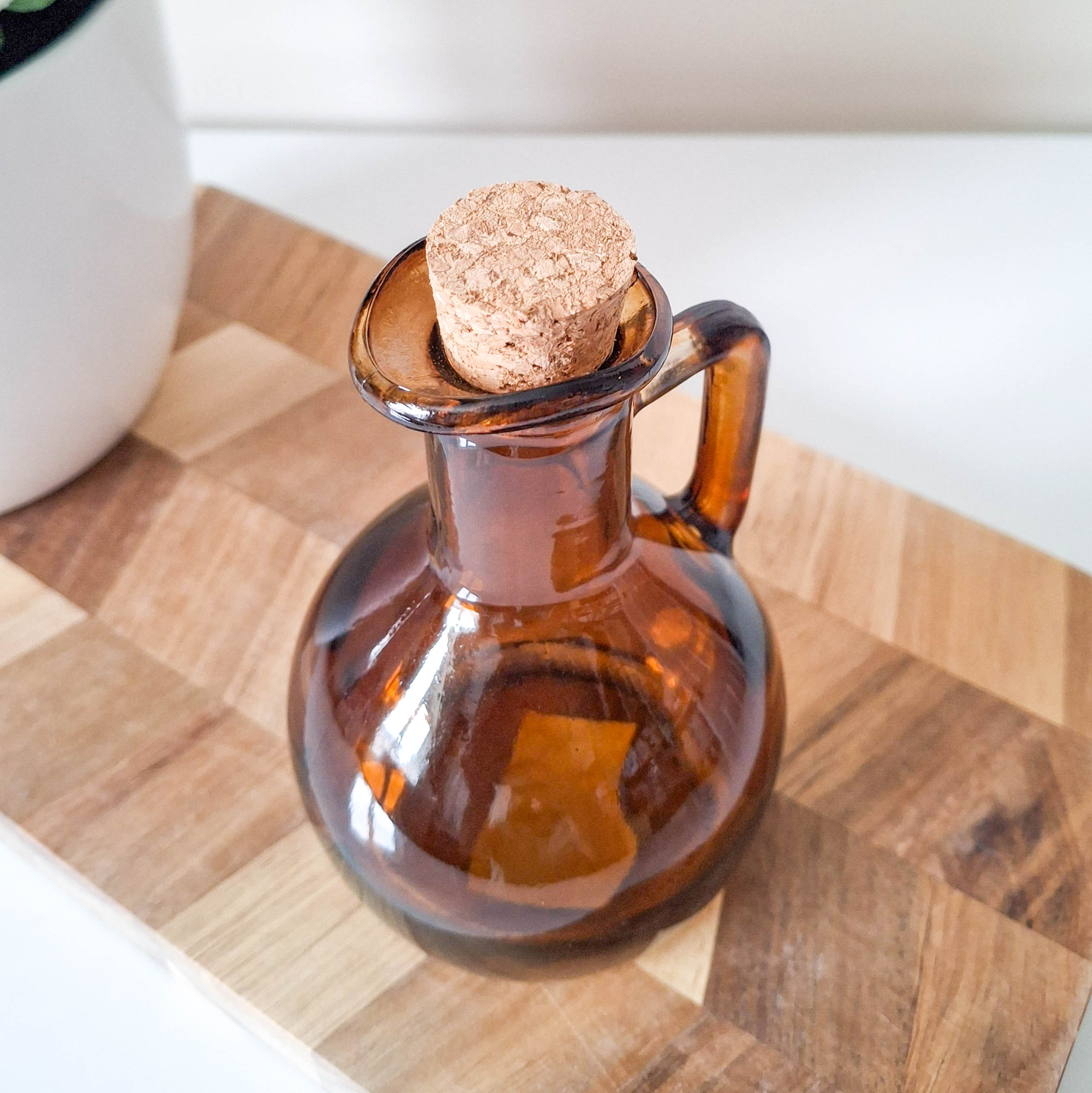 Dark Amber Oil/Vinegar Glass Bottle