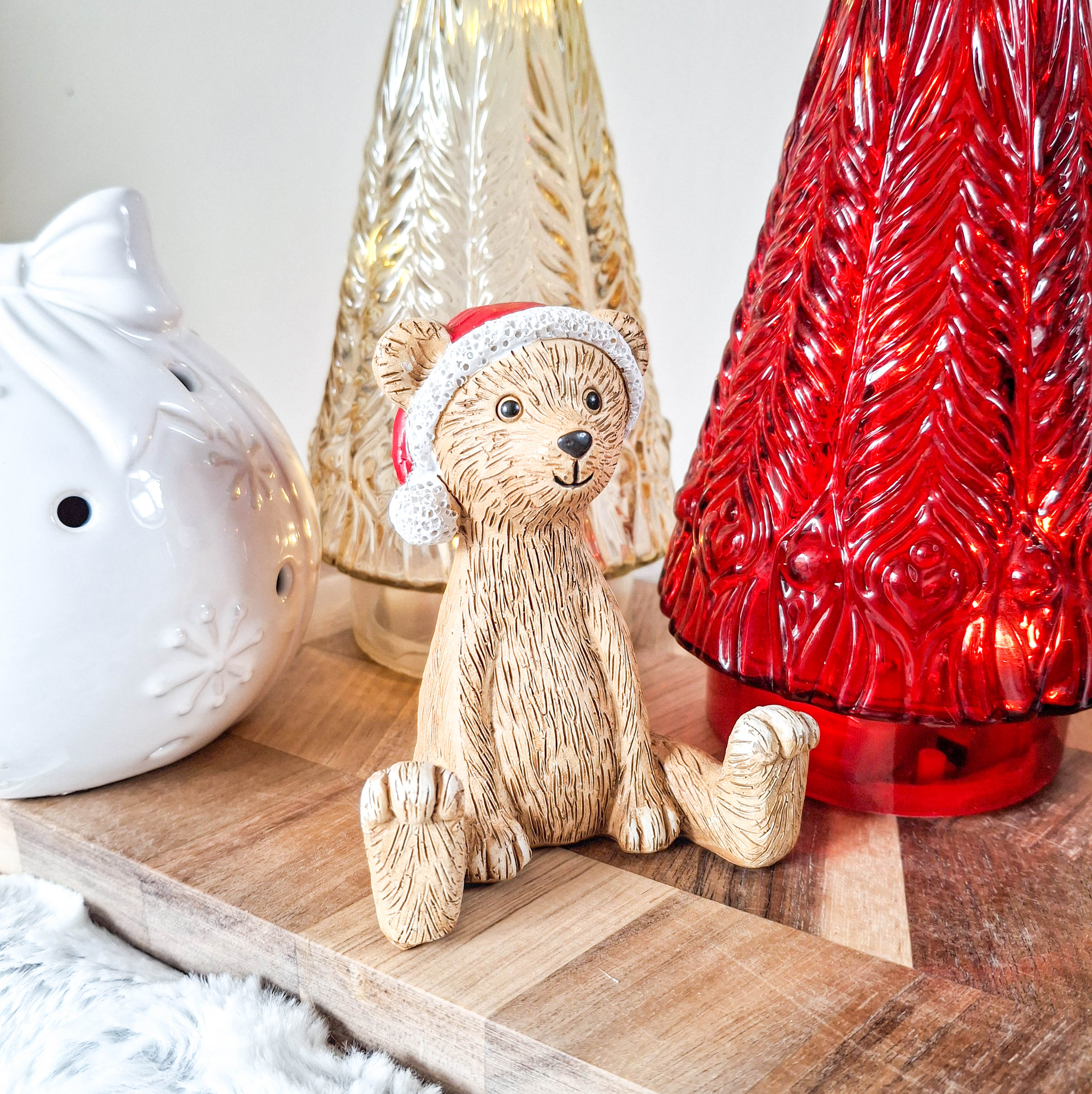 Mini Santa Bear Ornament