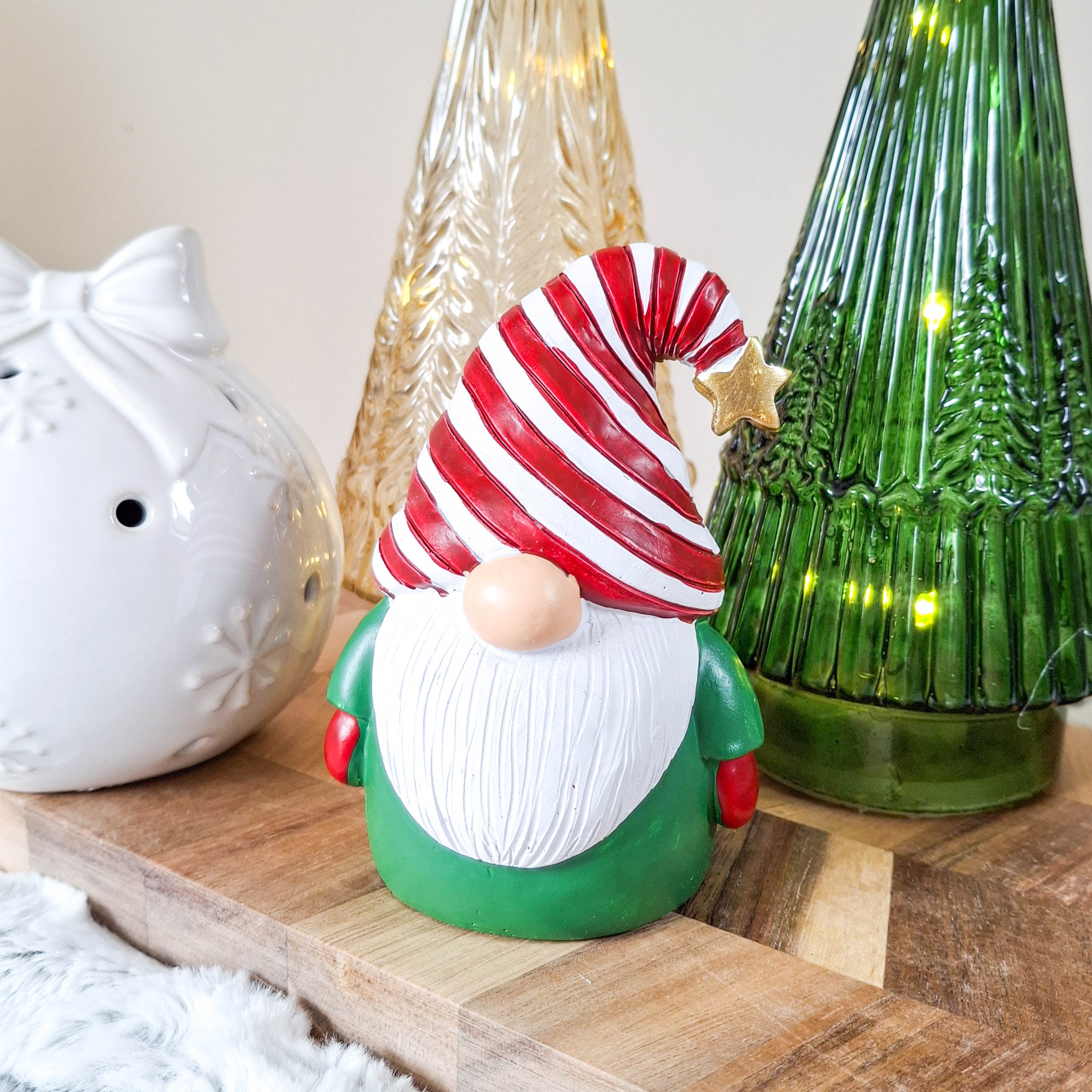 Stripey Hat Christmas Gonk Decoration