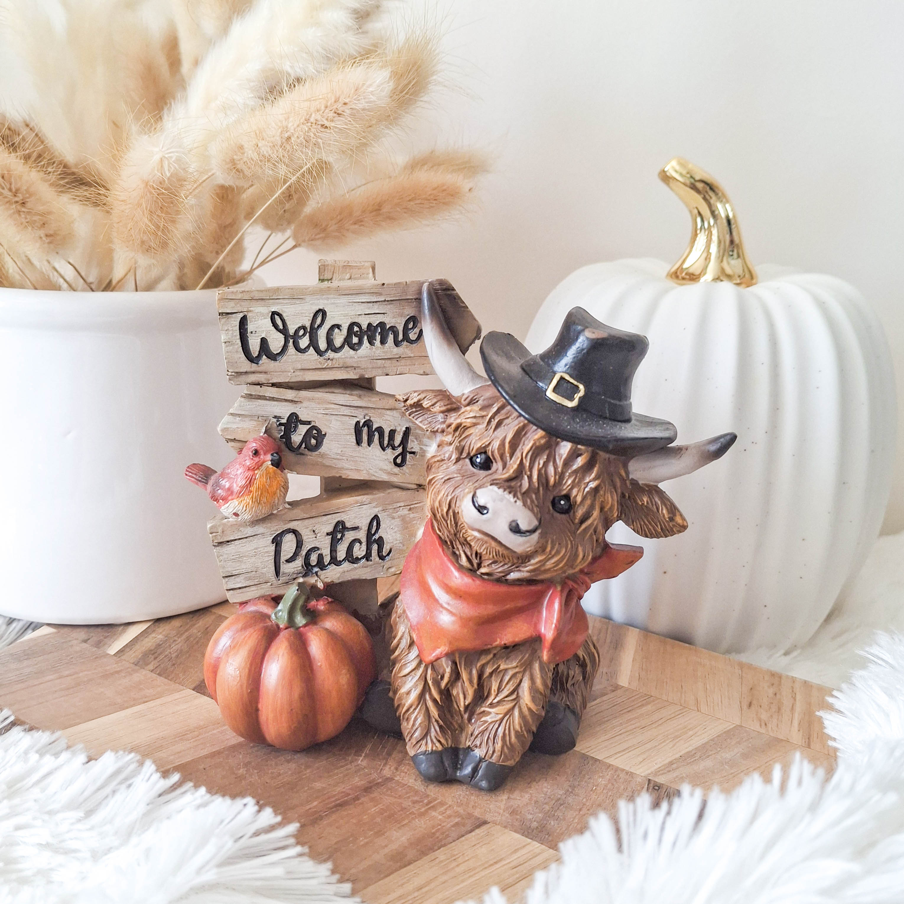 Welcome To My Patch Highland Cow Ornament