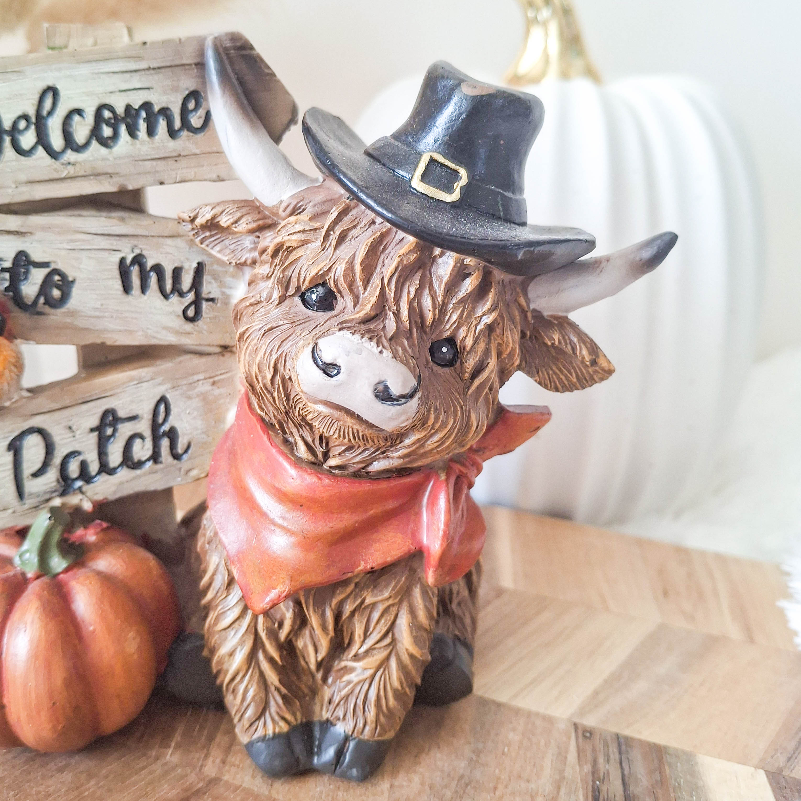 Welcome To My Patch Highland Cow Ornament