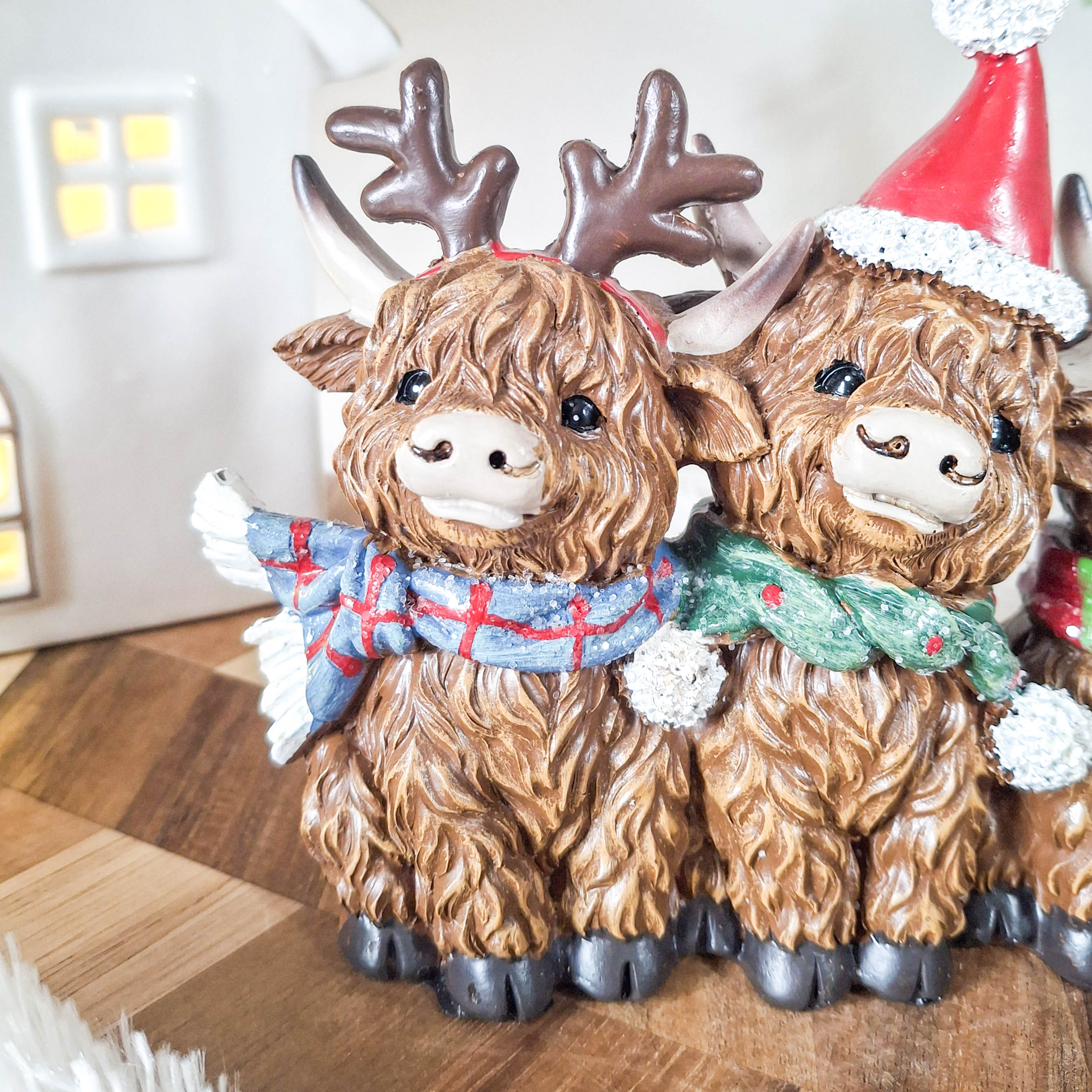 Christmas Highland Cow Trio