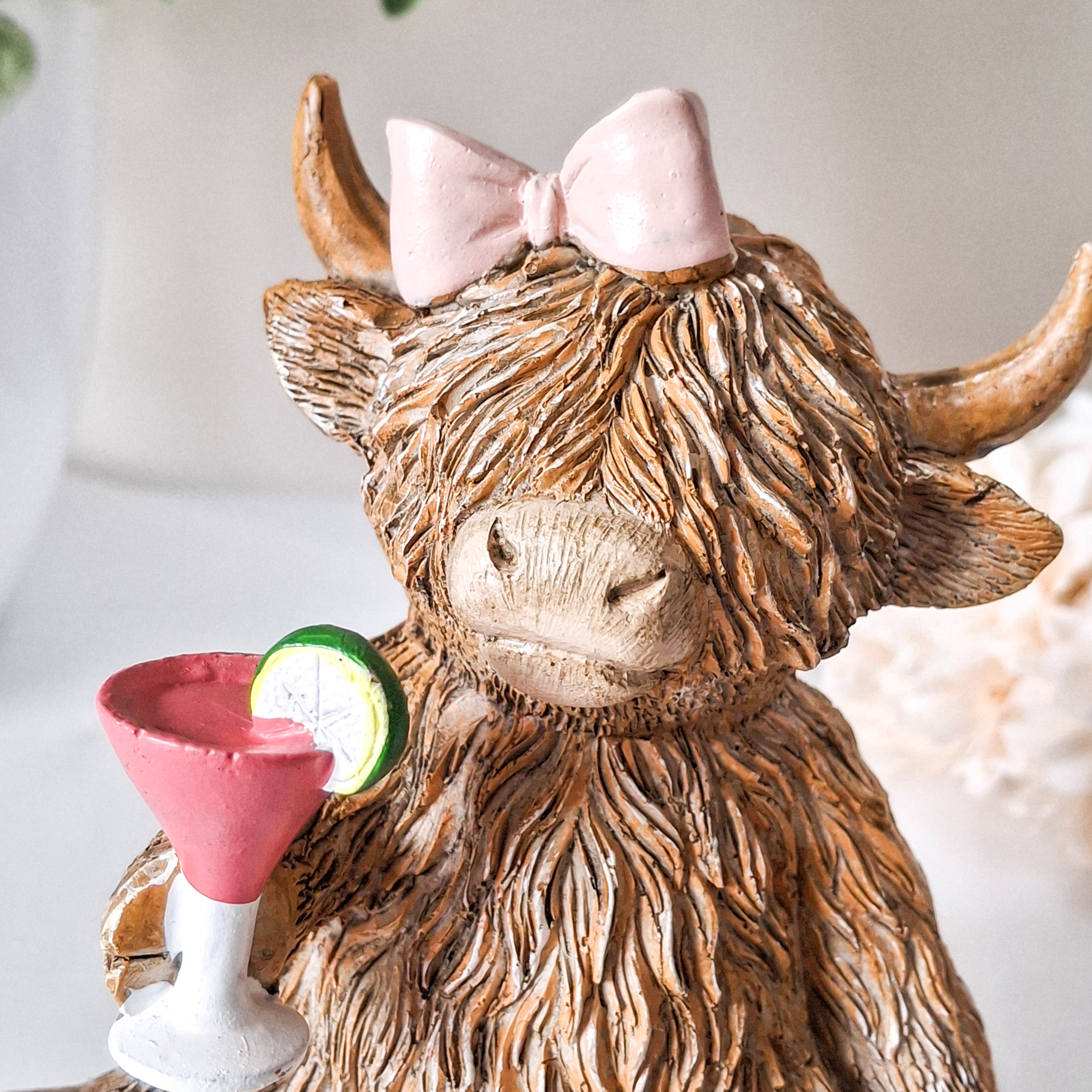 Happy Hour Happy Highland Cow Figurine