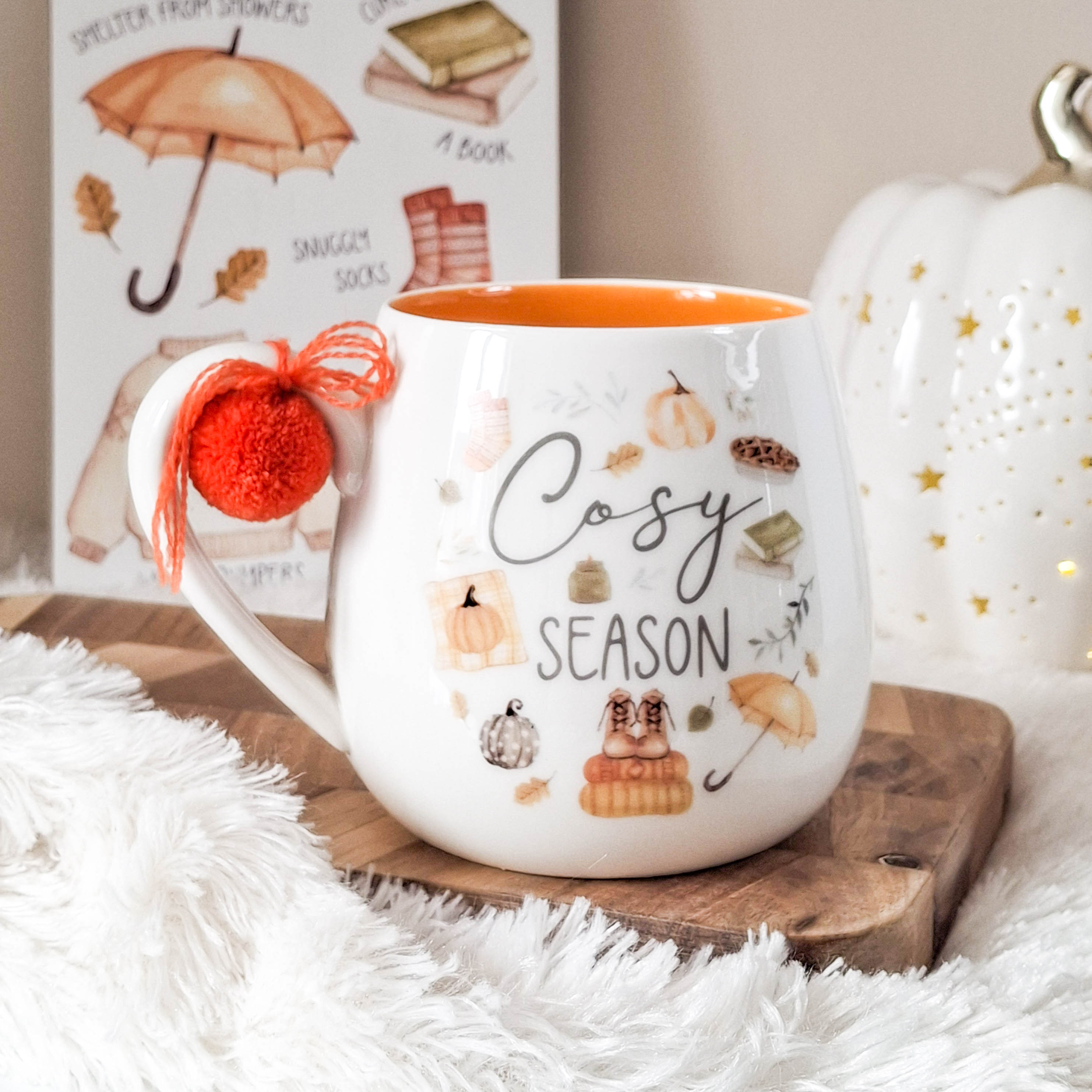 BACK JULY Cosy Season Mug with Pom Pom
