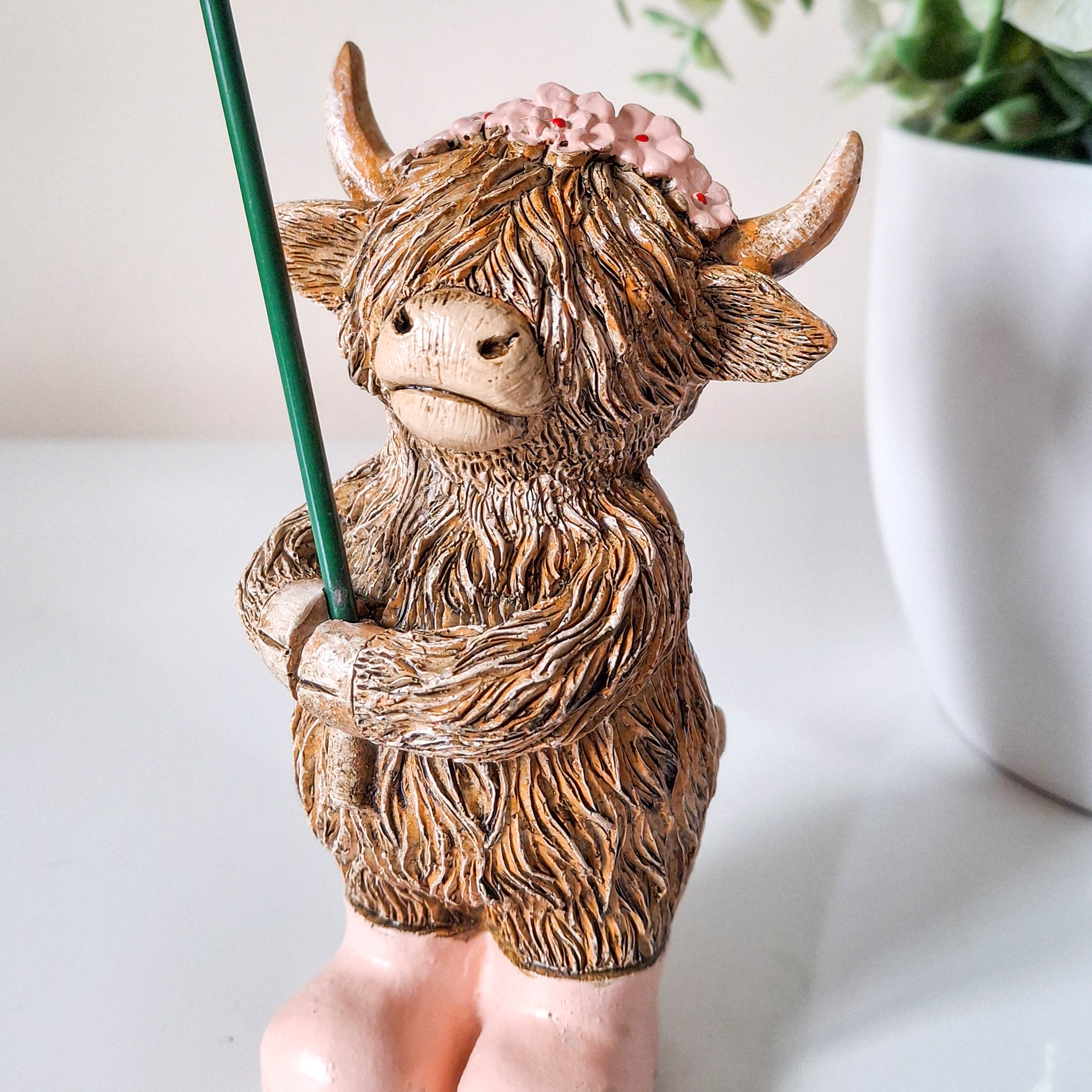 Rainy Days Girl Highland Cow