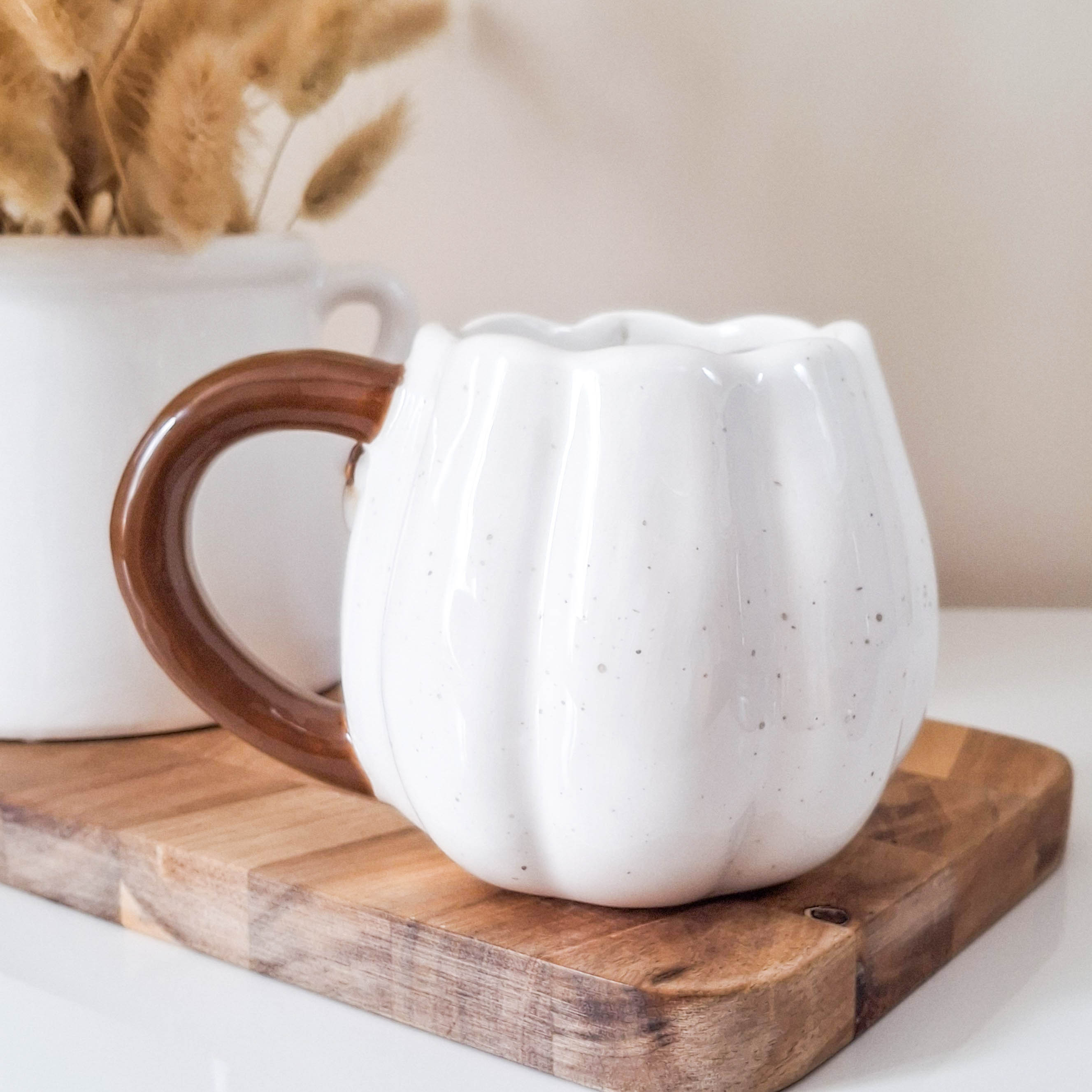 Pumpkin Mug with Leaf & Acorns