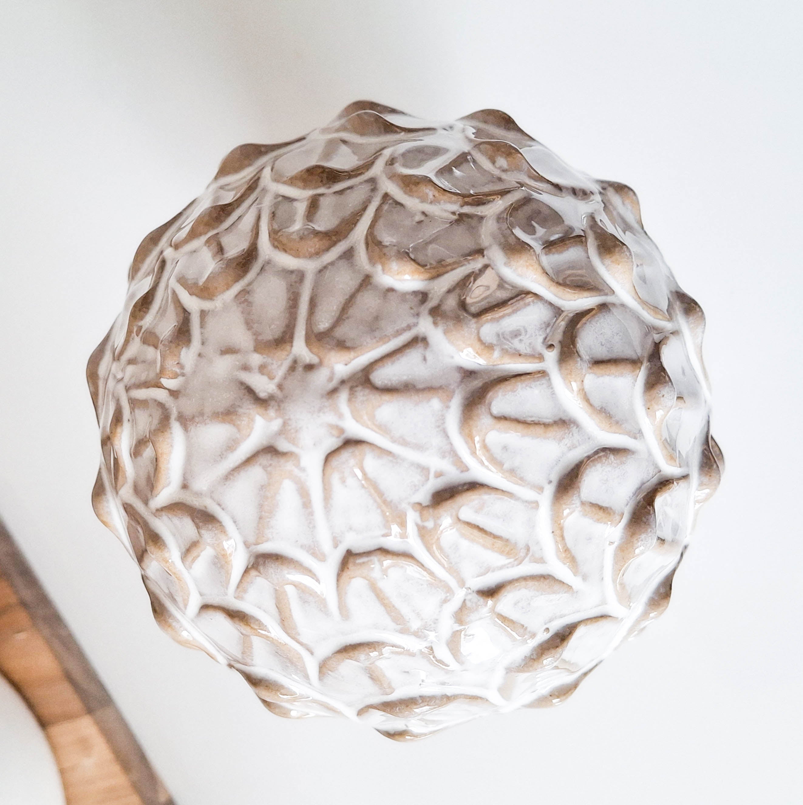 Pinecone Reactive Glaze Ornament