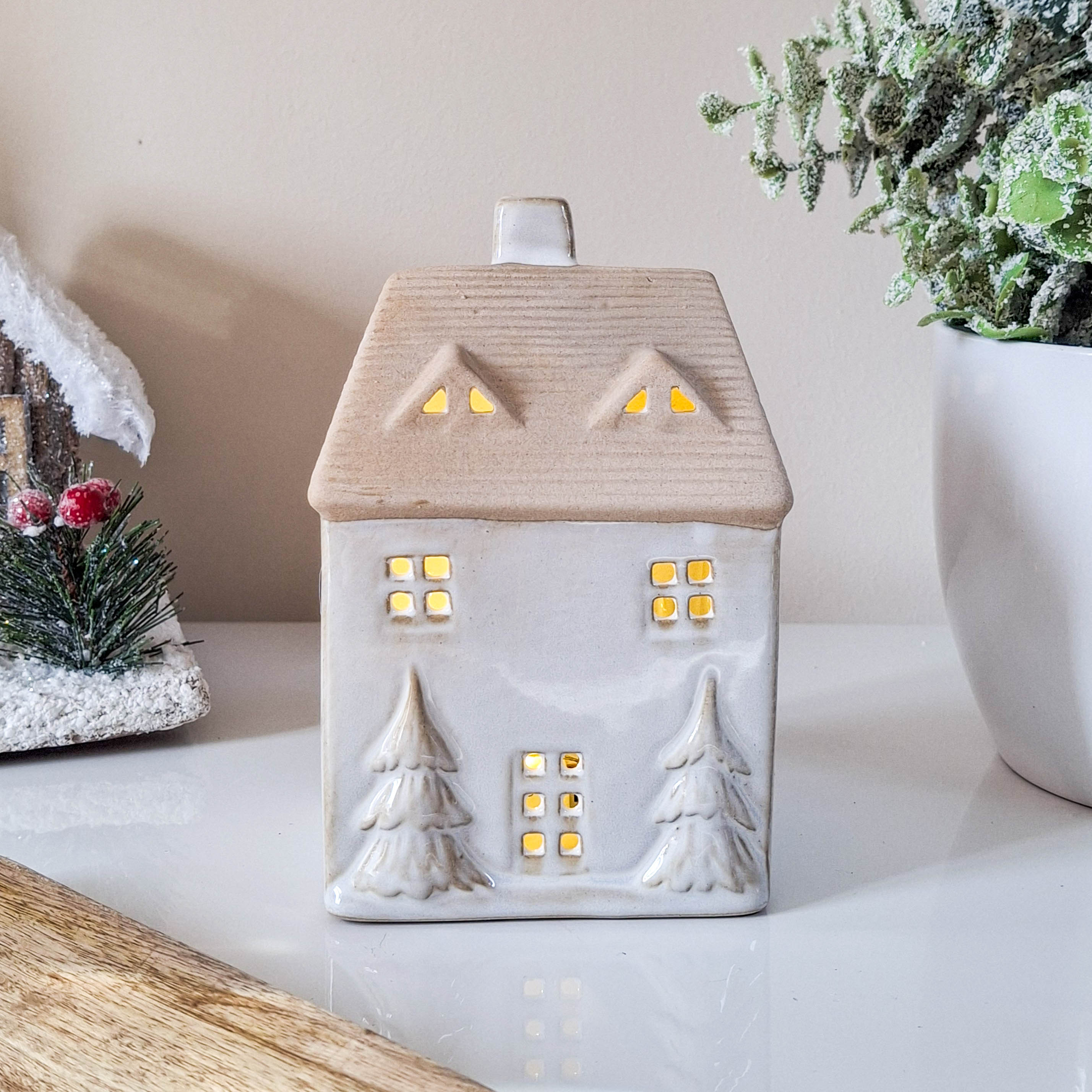 Rustic LED House with Trees
