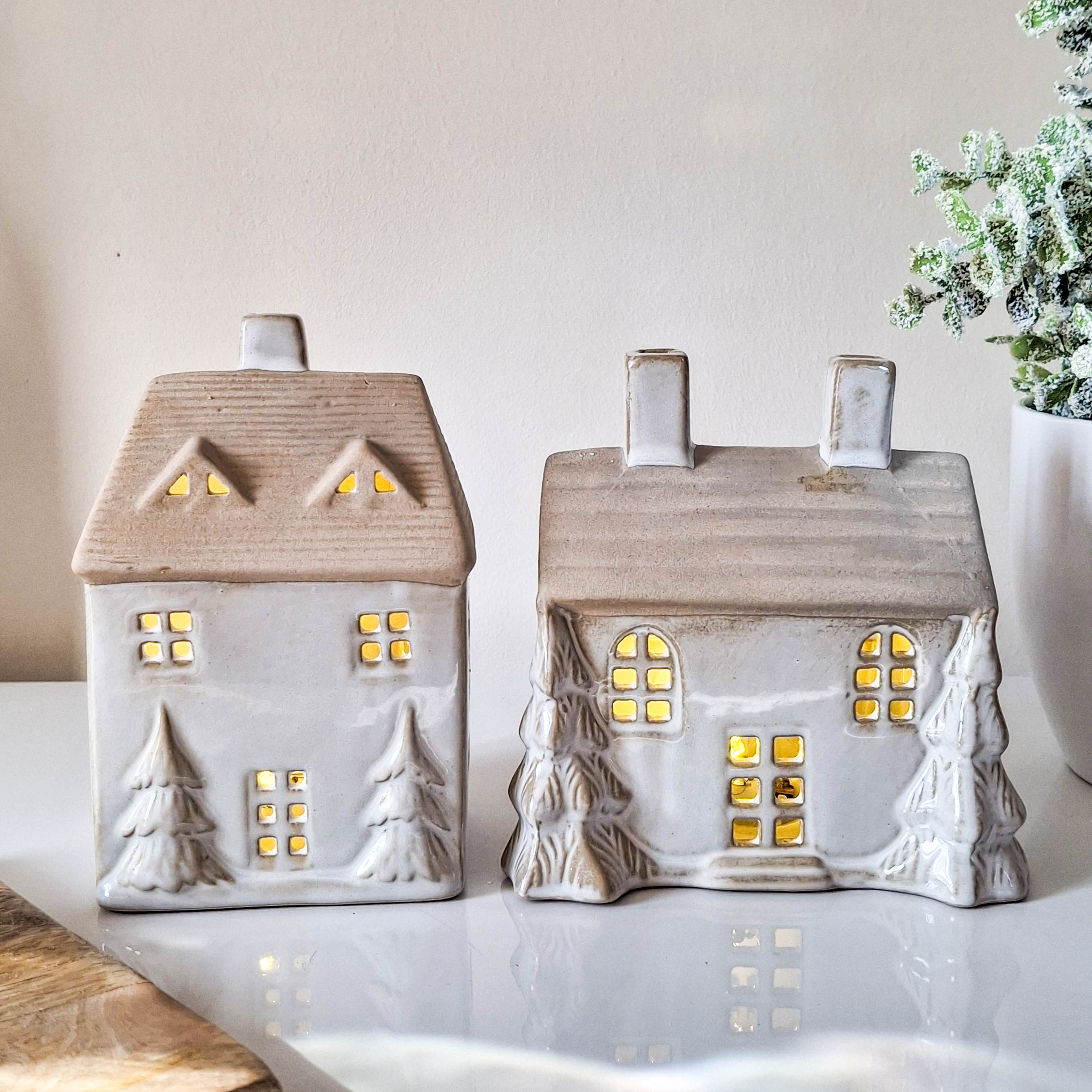 Rustic LED Cottage with Trees