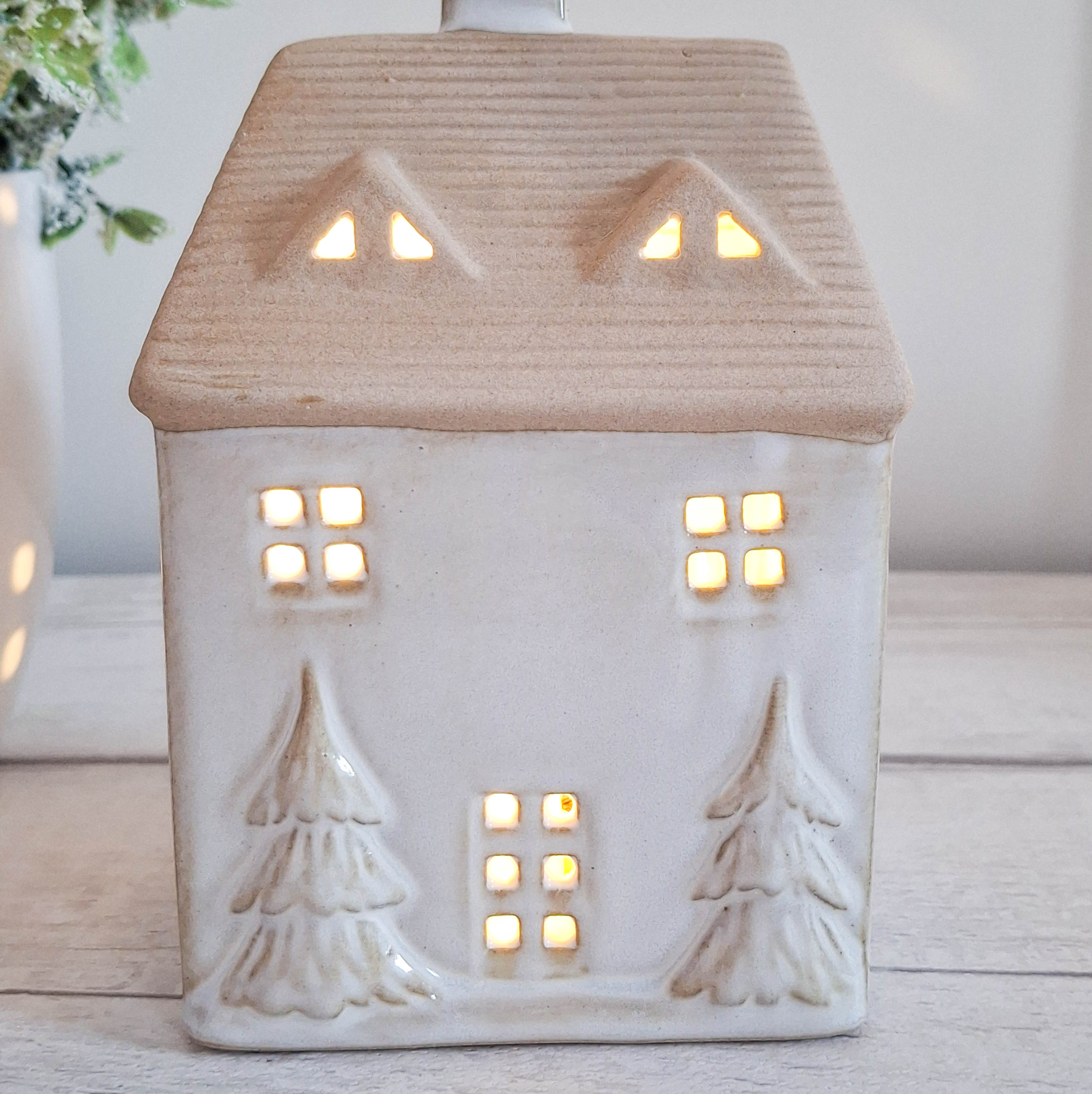 Rustic LED House with Trees