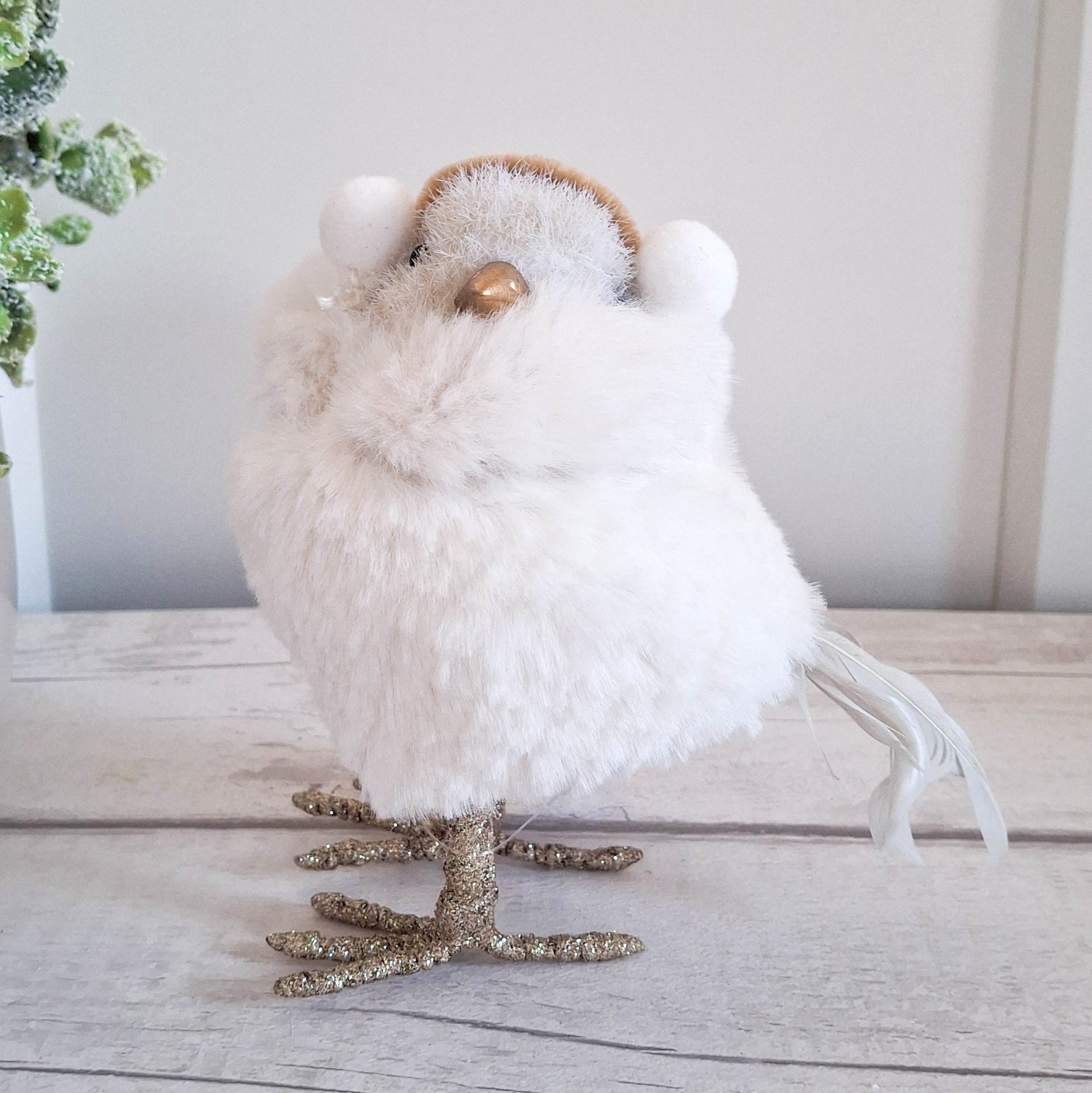 Cream & Gold Standing Bird