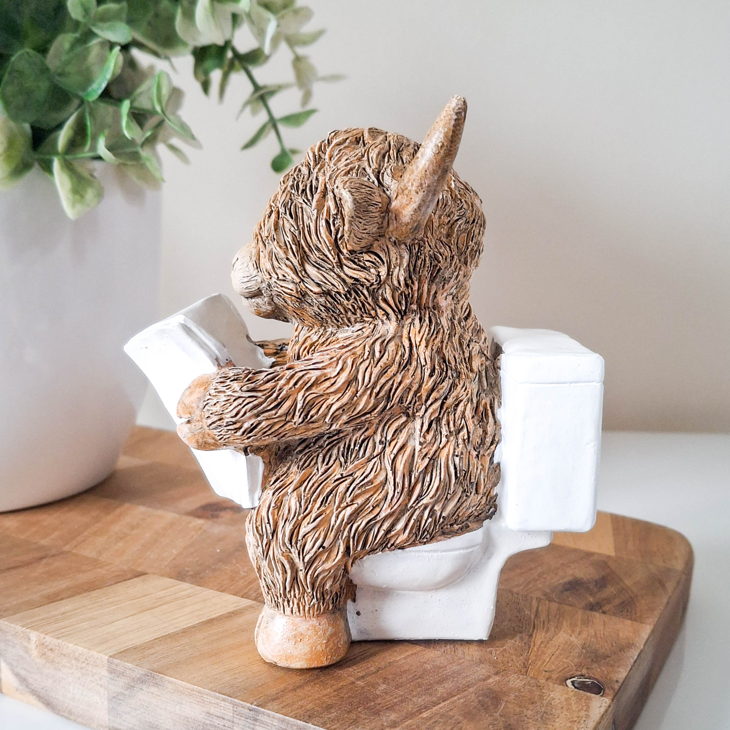 Reading on Loo Happy Highland Cow