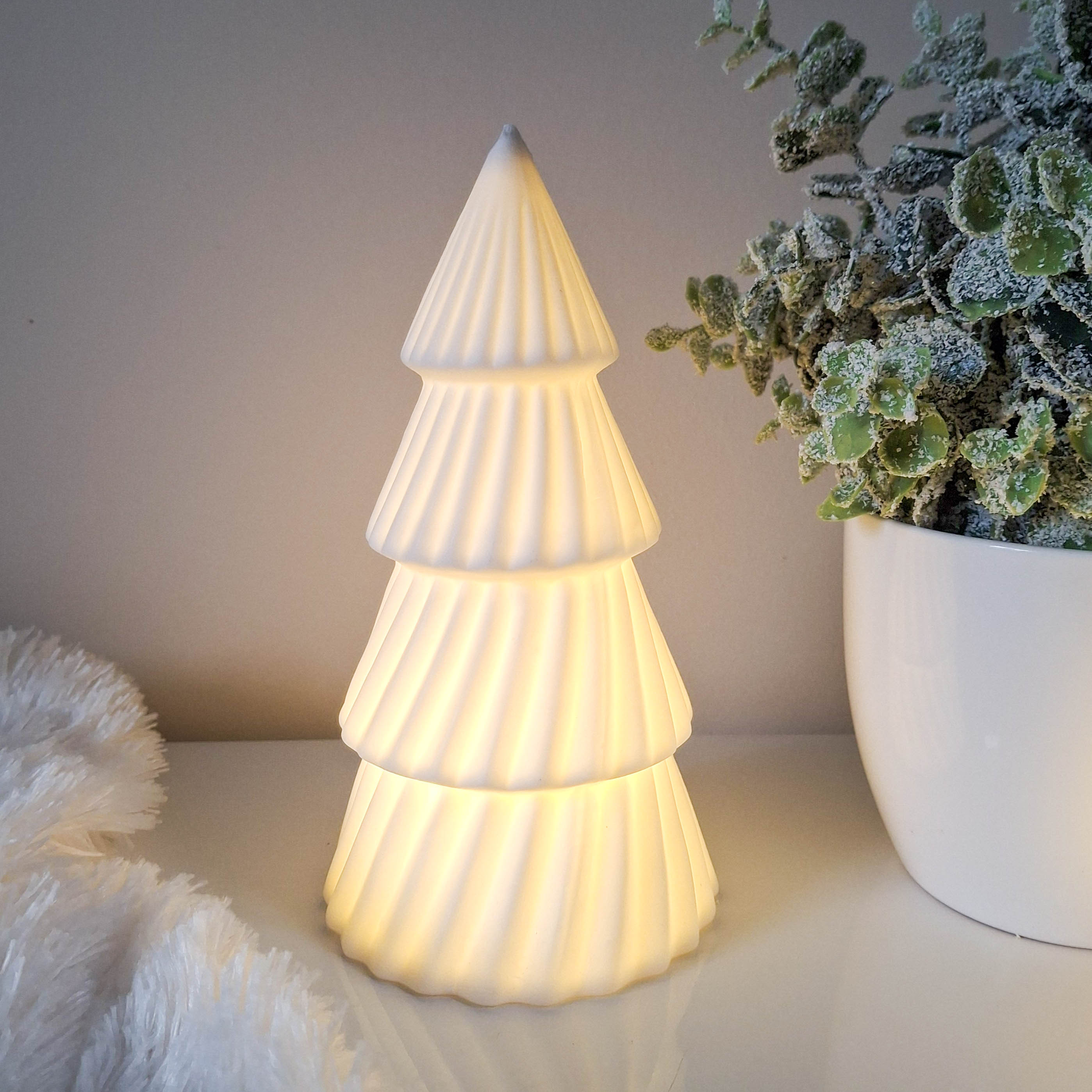 Matt White LED Christmas Tree