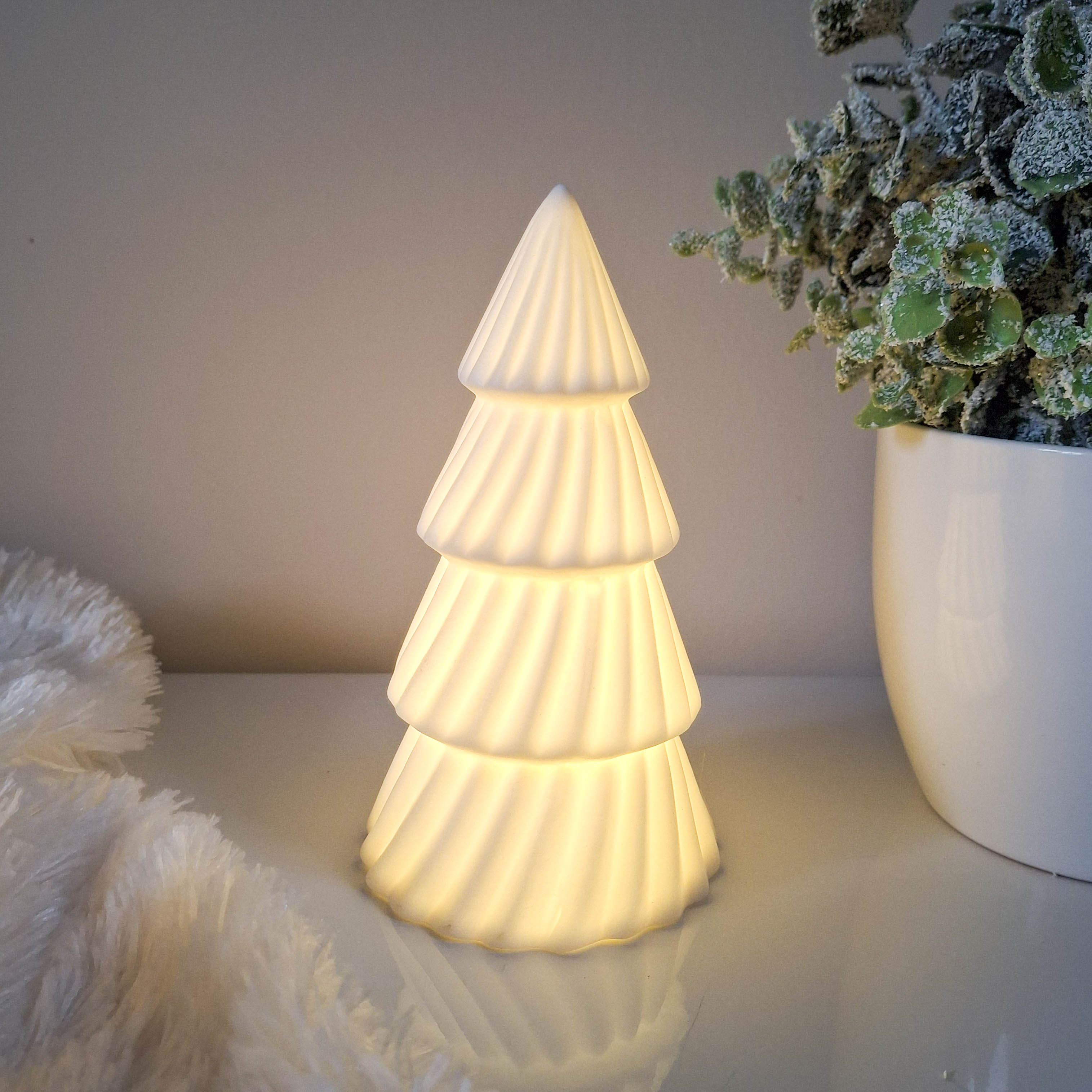 Matt White LED Christmas Tree