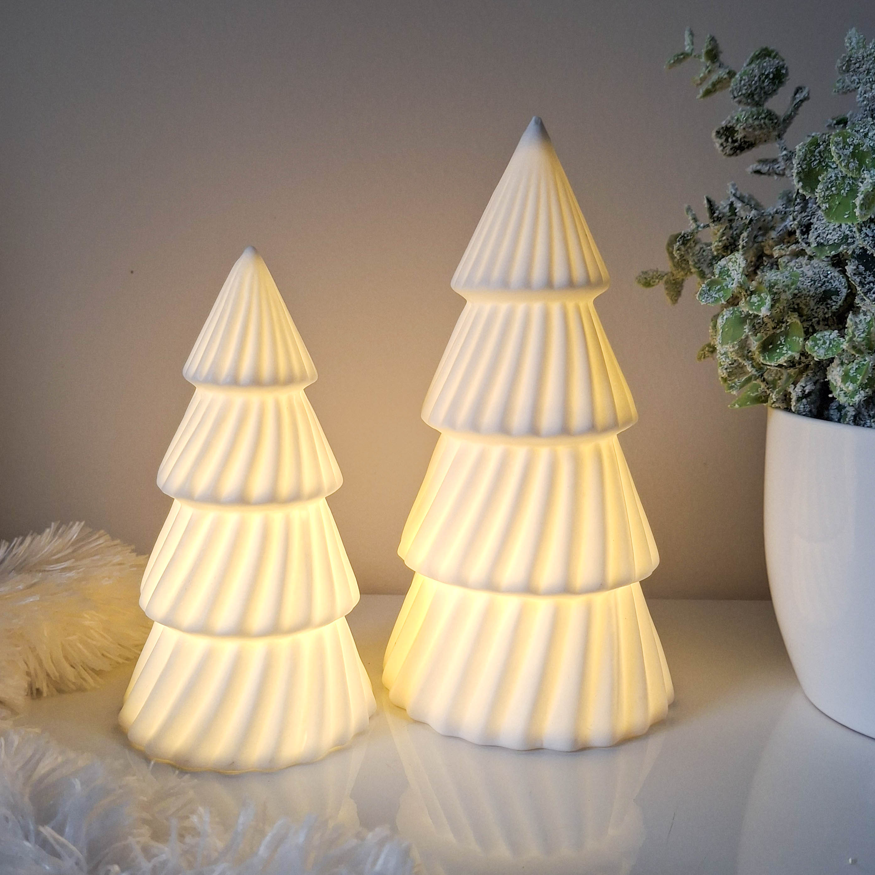 Matt White LED Christmas Tree