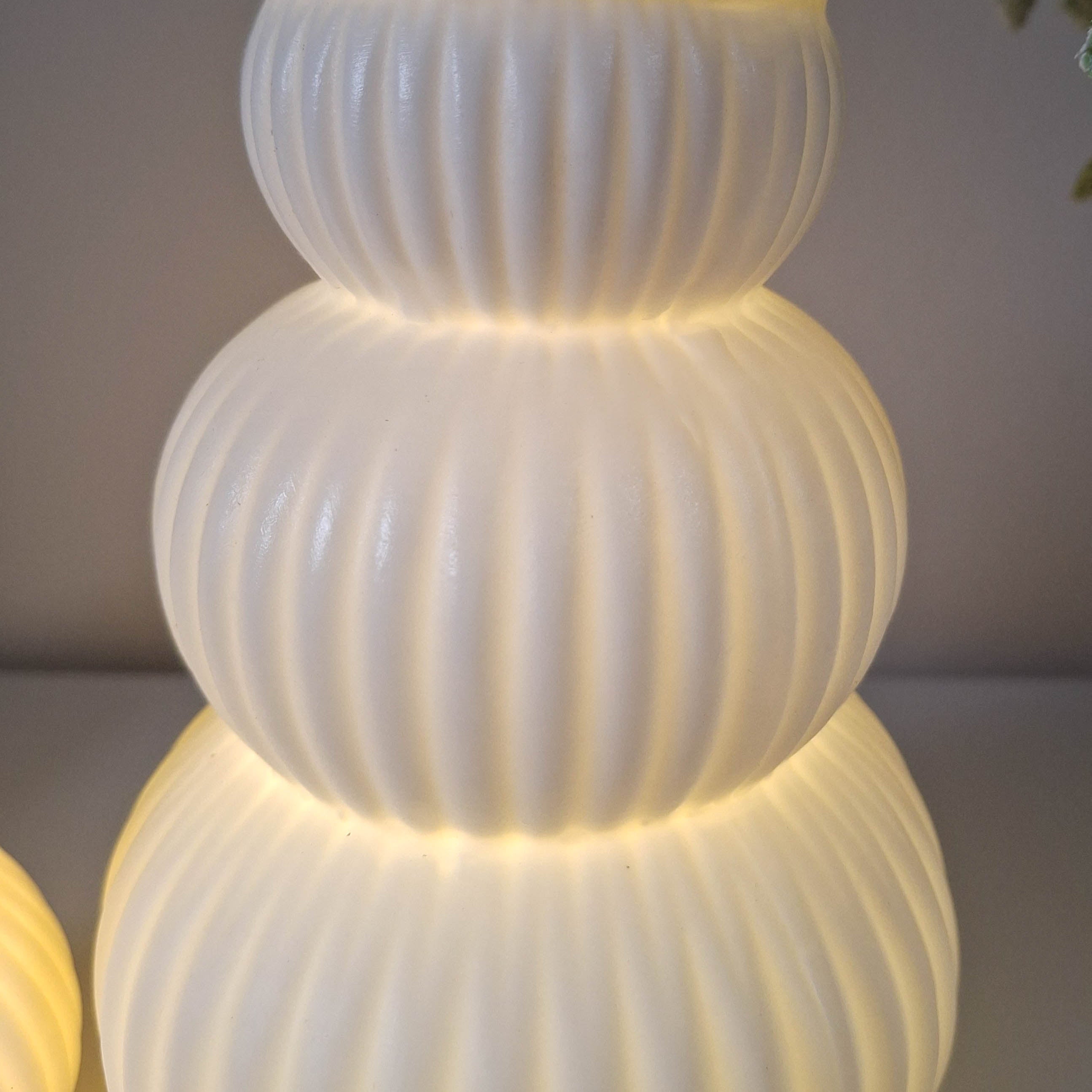 Matt White LED Snowman
