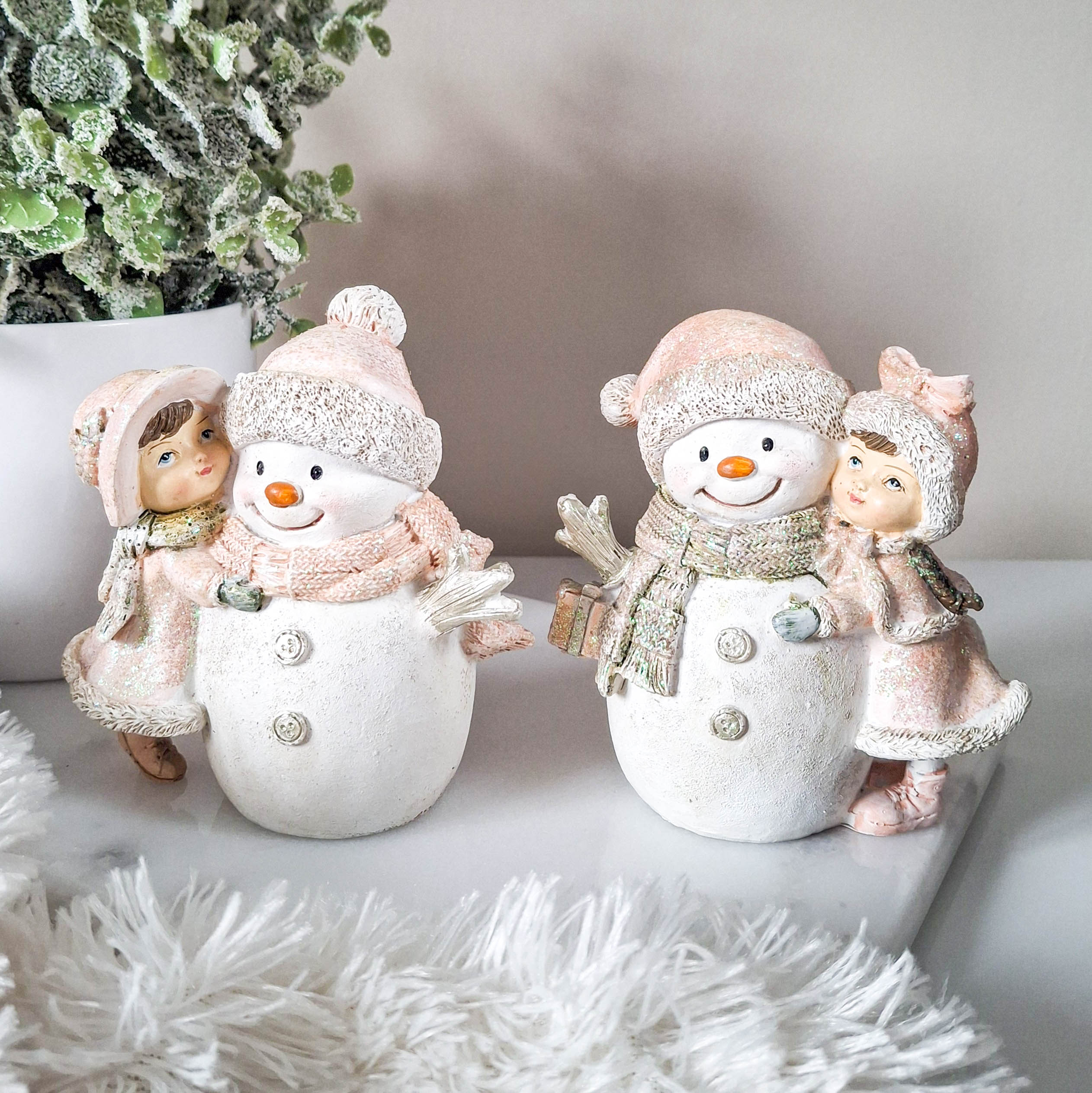 Snowman Scene Figurine