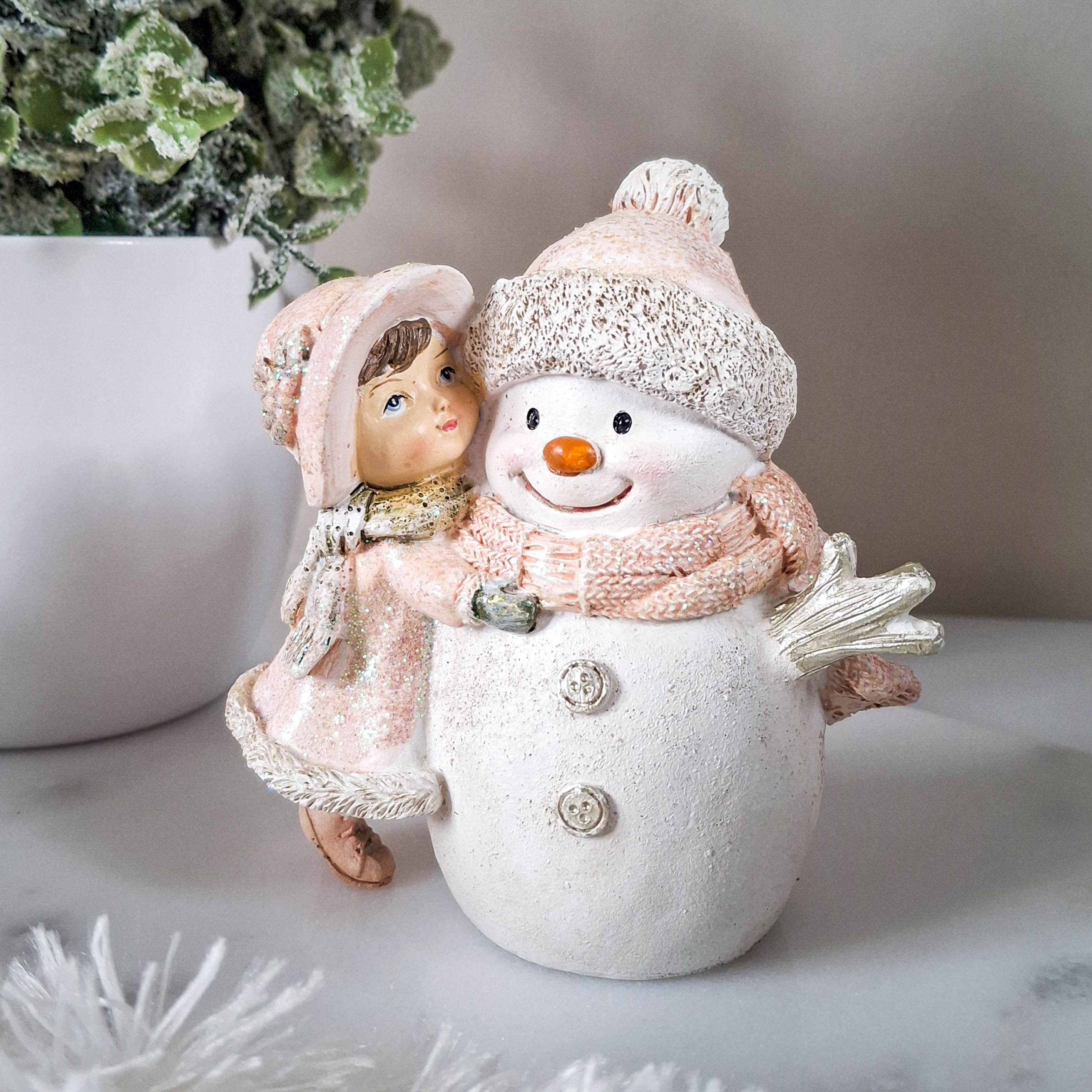 Snowman Scene Figurine