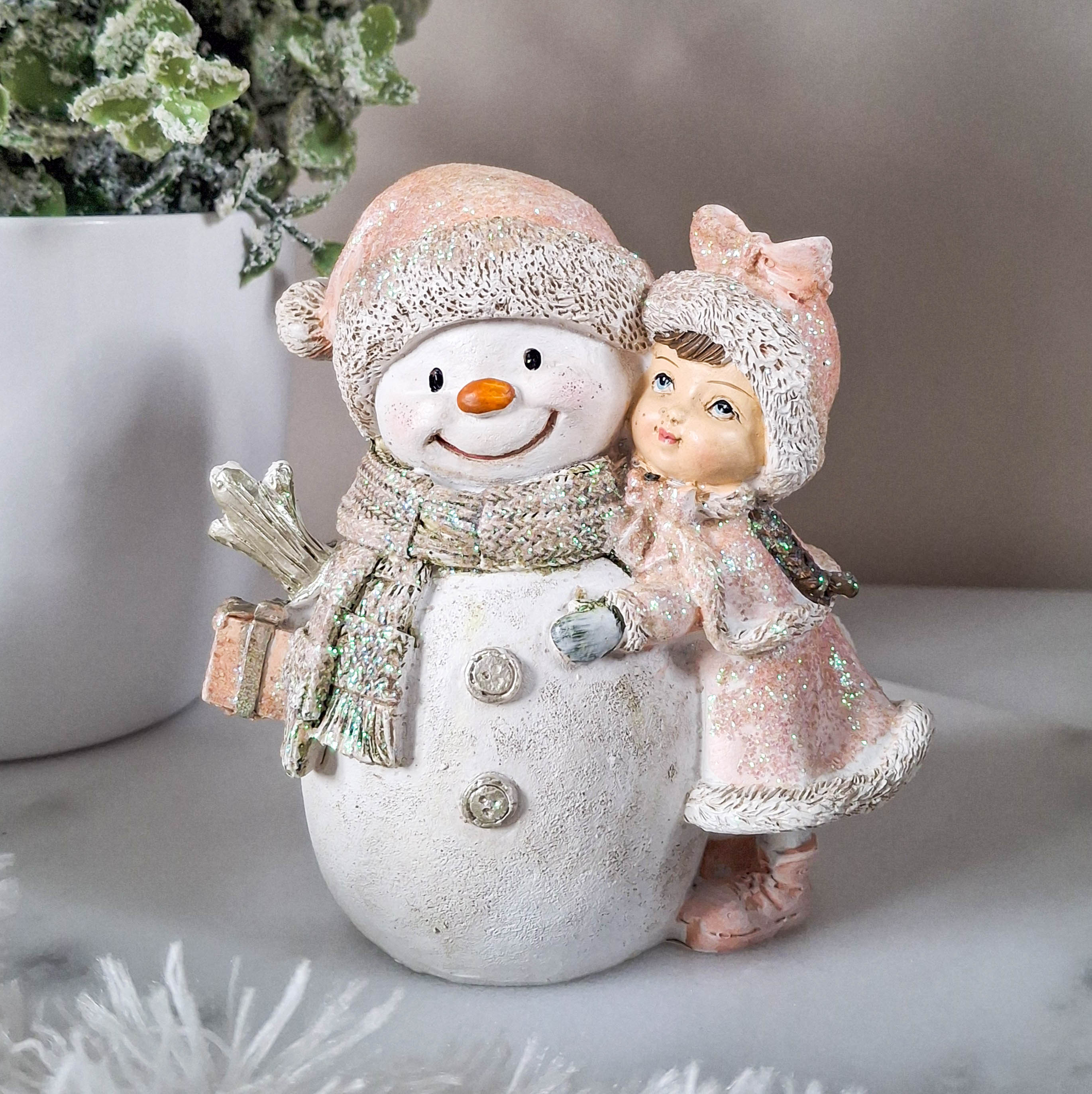 Snowman Scene Figurine
