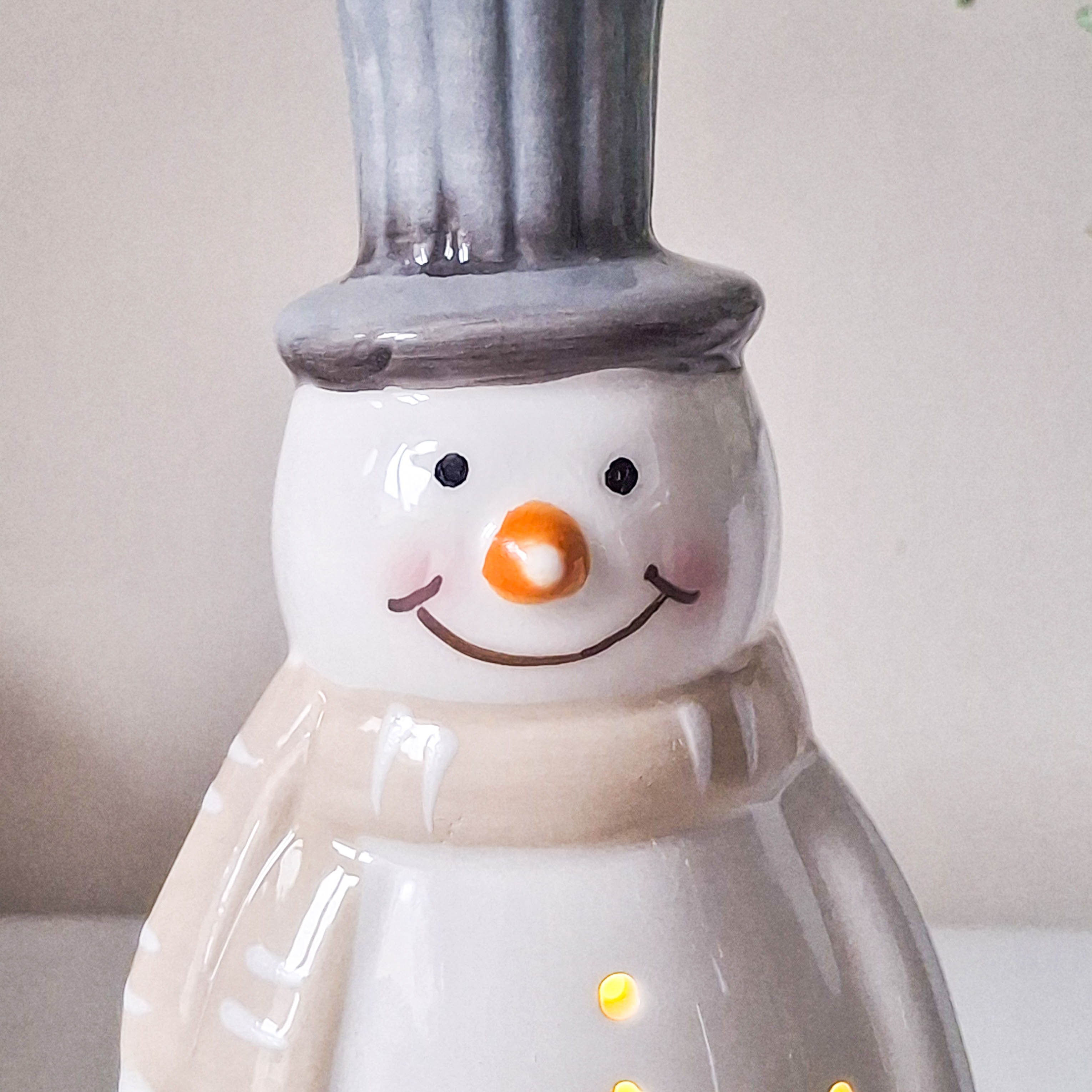 White LED Snowman Ornament