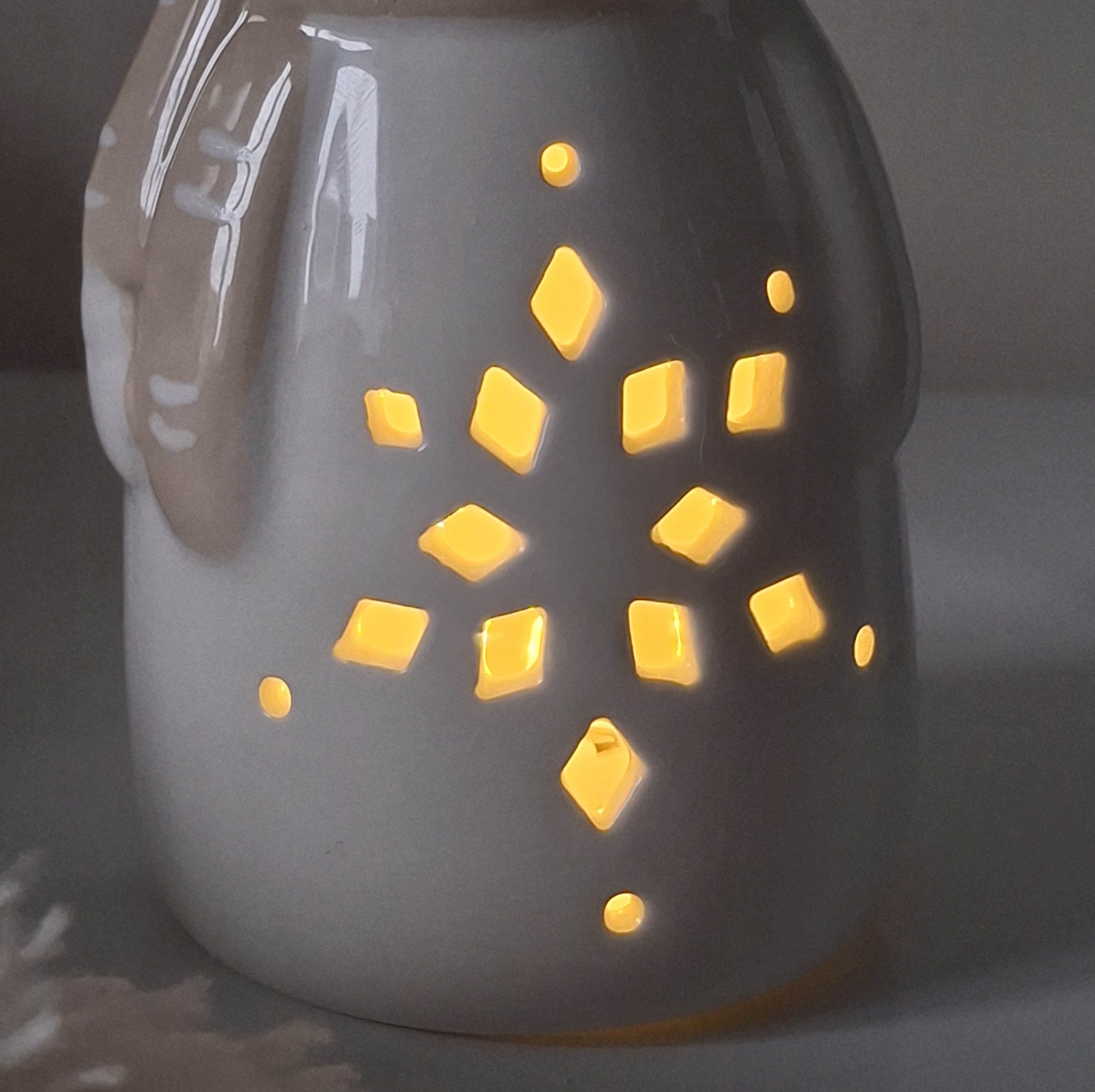 White LED Snowman Ornament