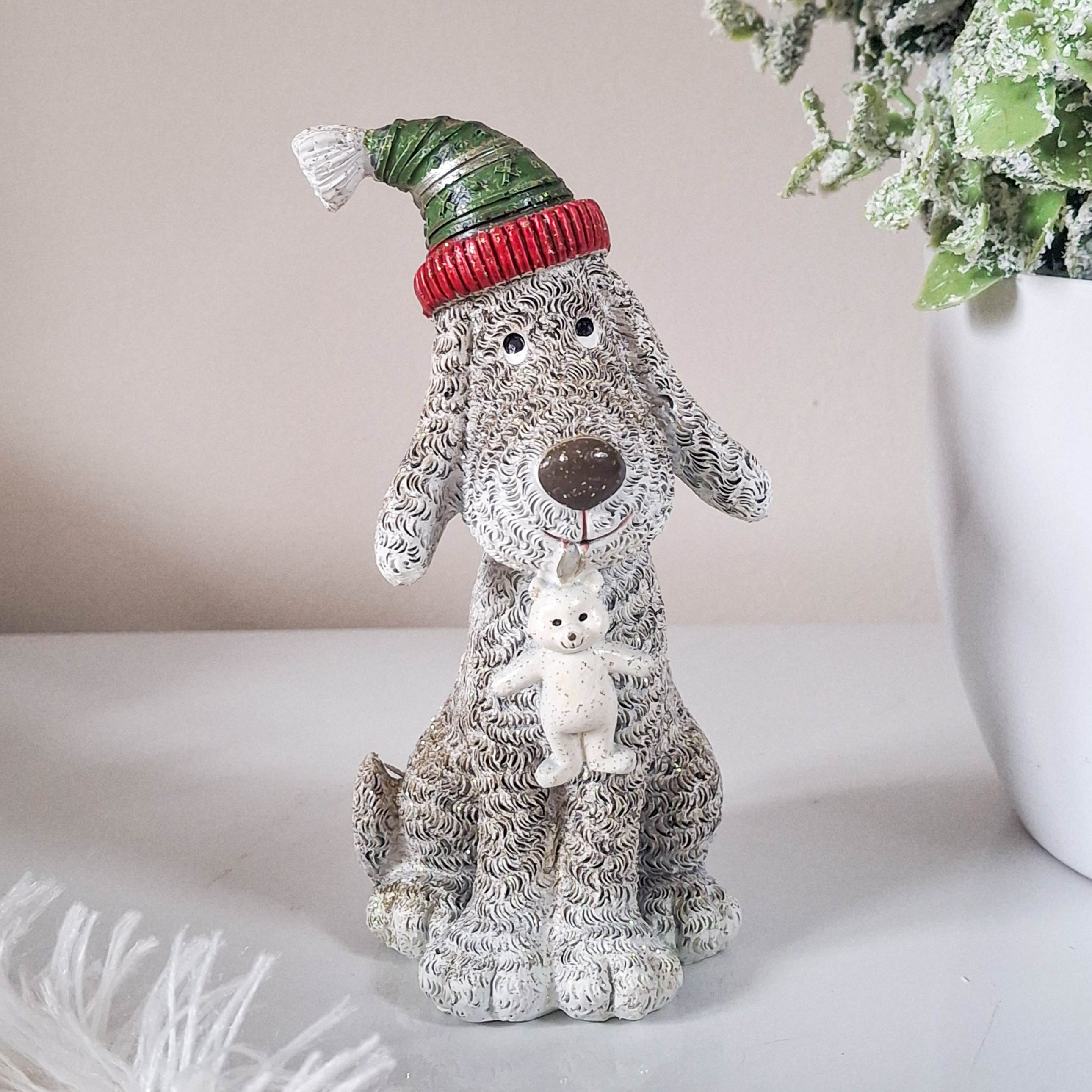 Sitting Christmas Dog