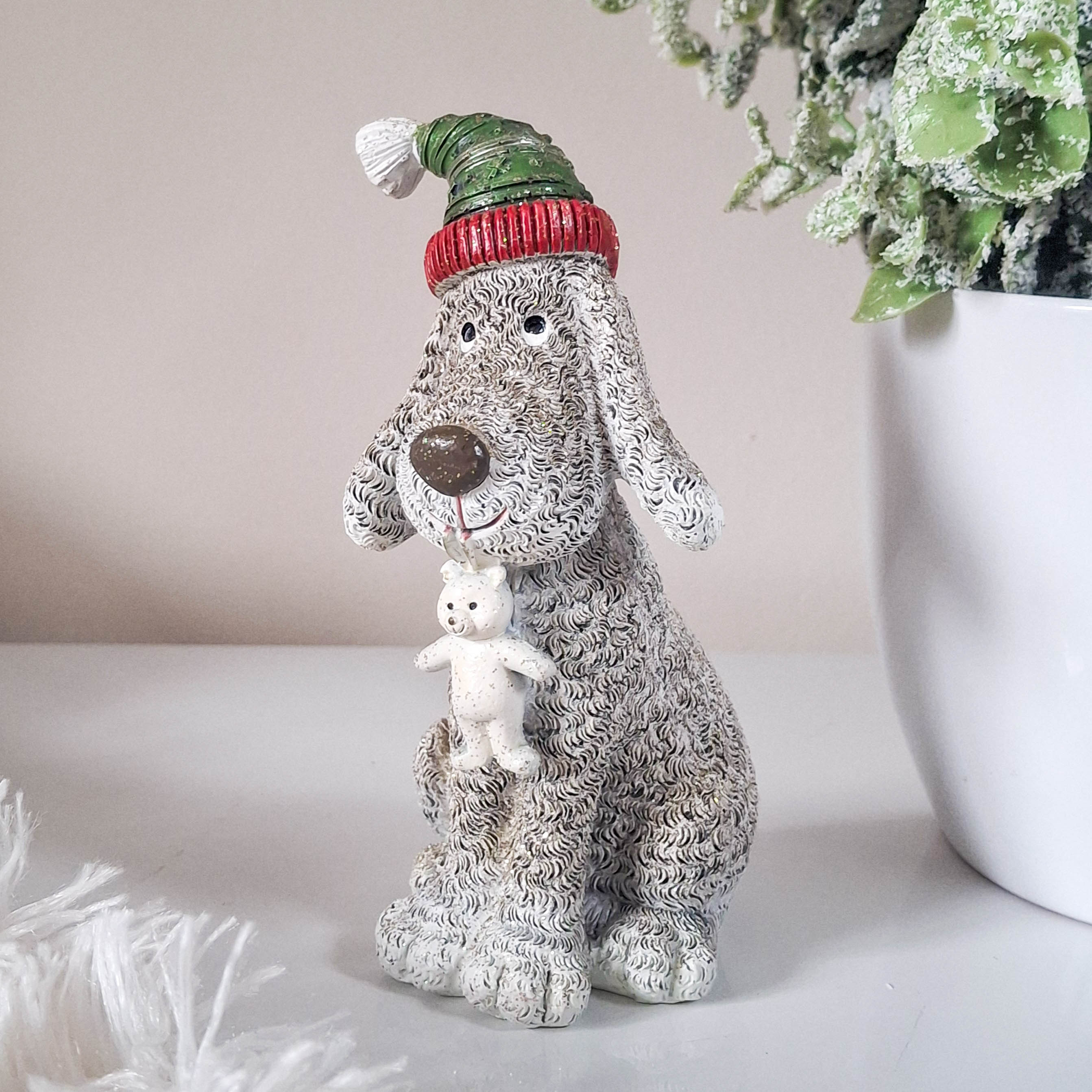 Sitting Christmas Dog