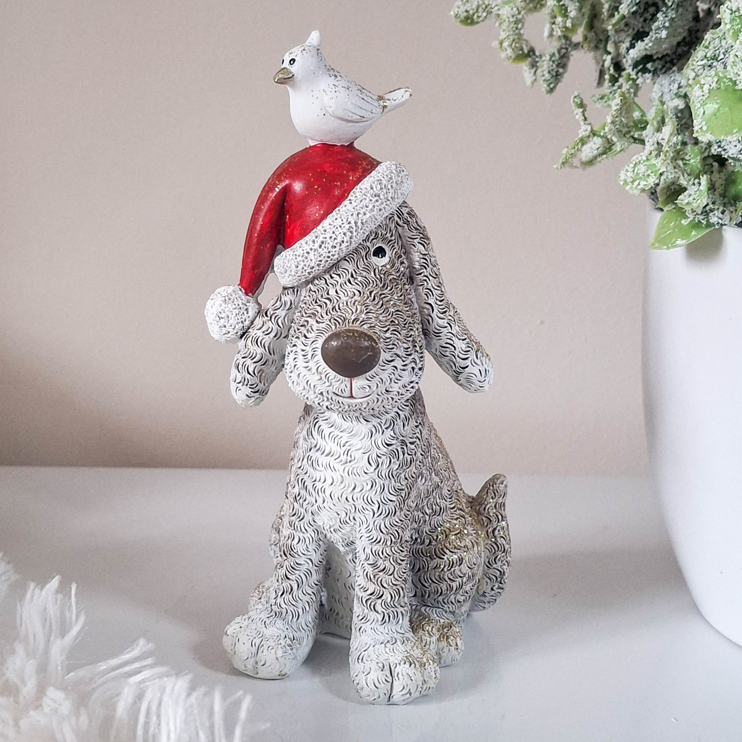 Sitting Christmas Dog