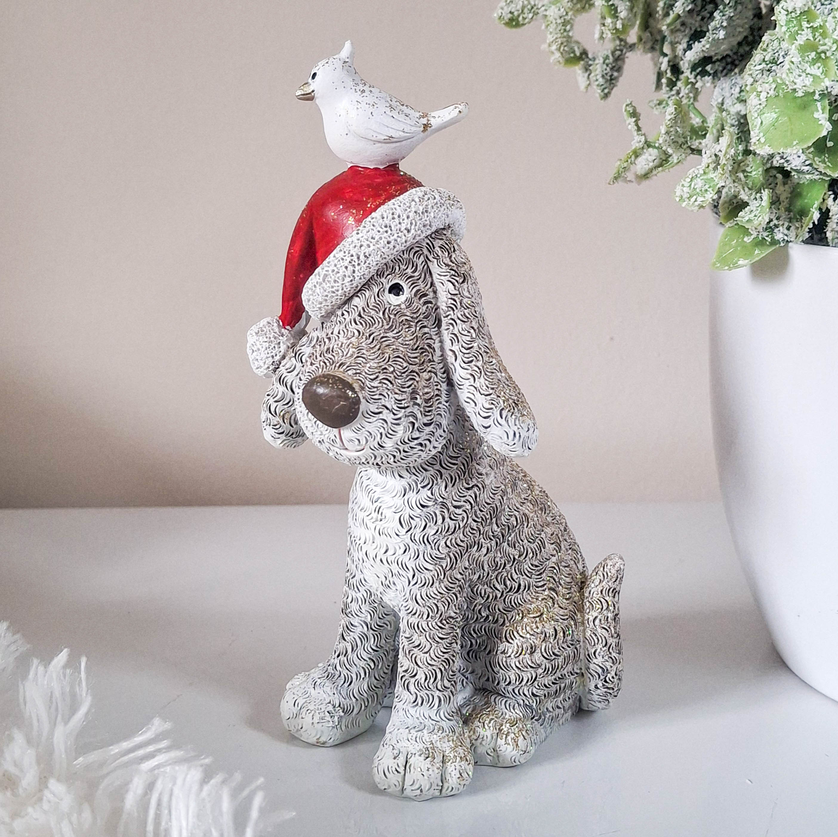 Sitting Christmas Dog