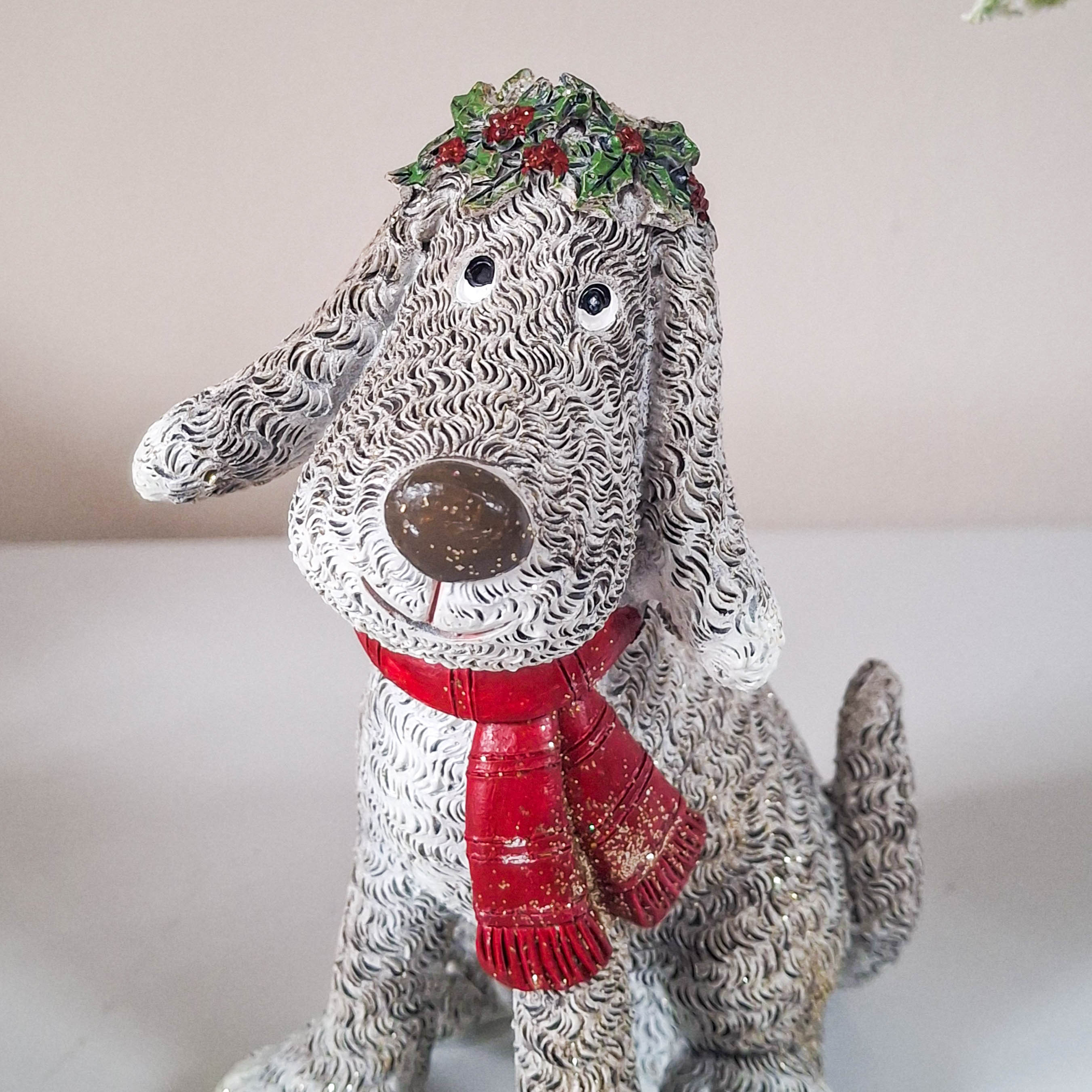 Sitting Christmas Dog