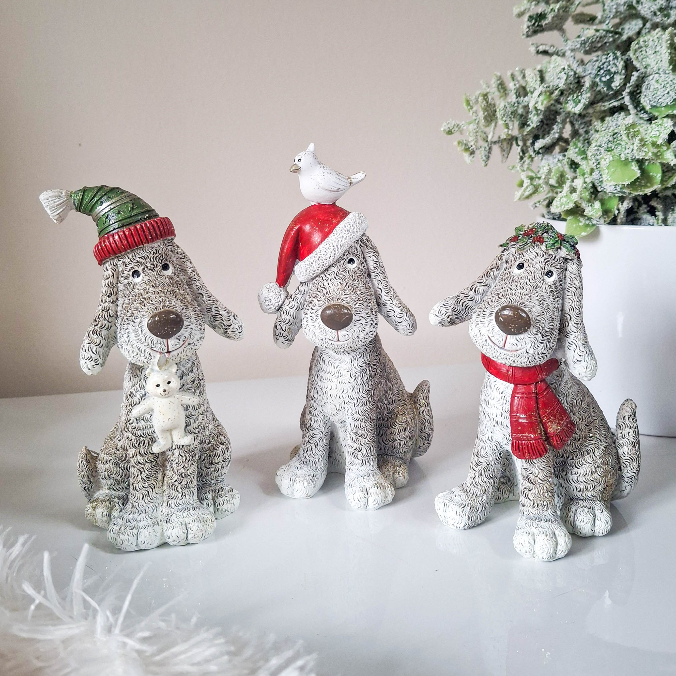 Sitting Christmas Dog