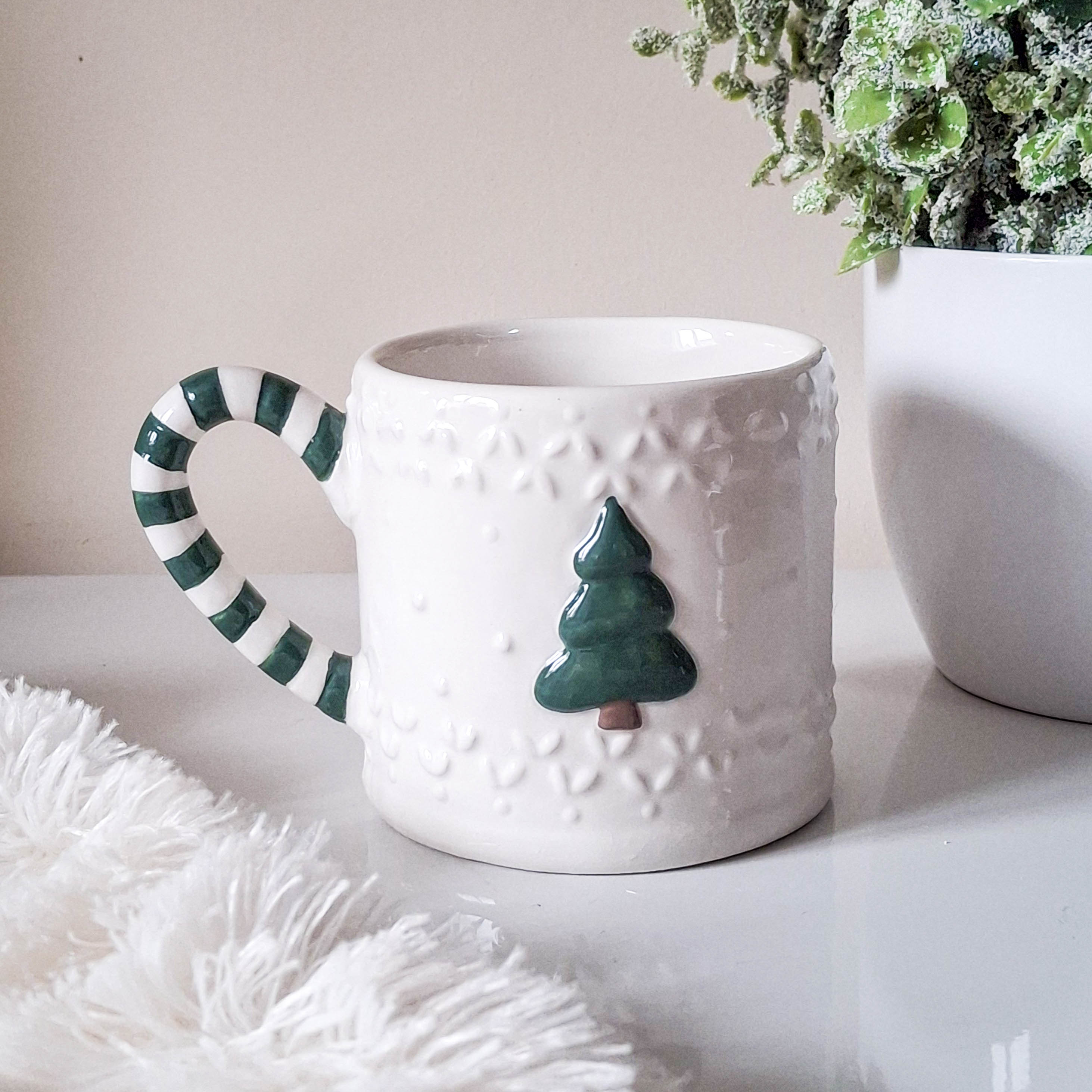 Christmas Tree Embossed Mug