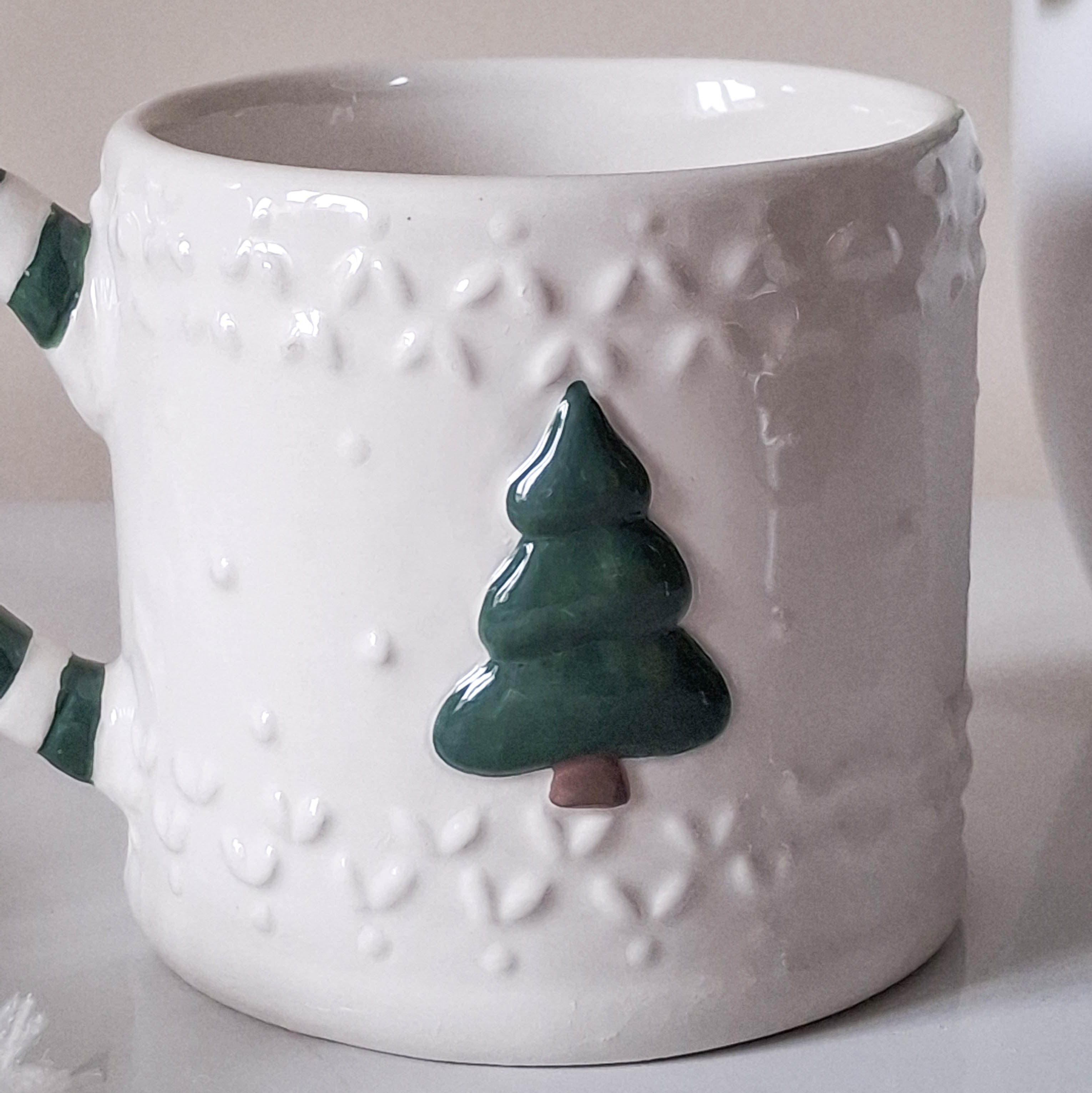 Christmas Tree Embossed Mug
