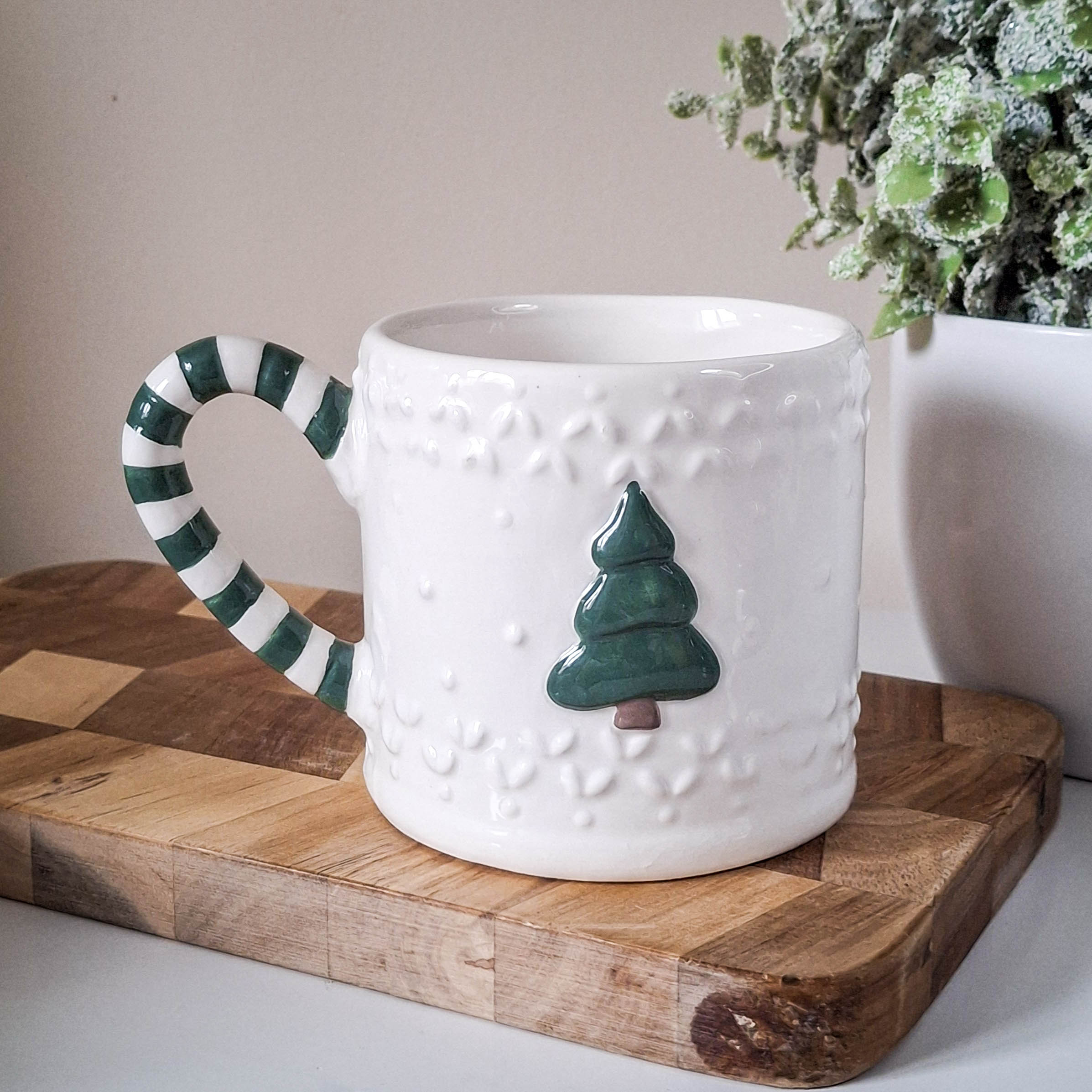 Christmas Tree Embossed Mug