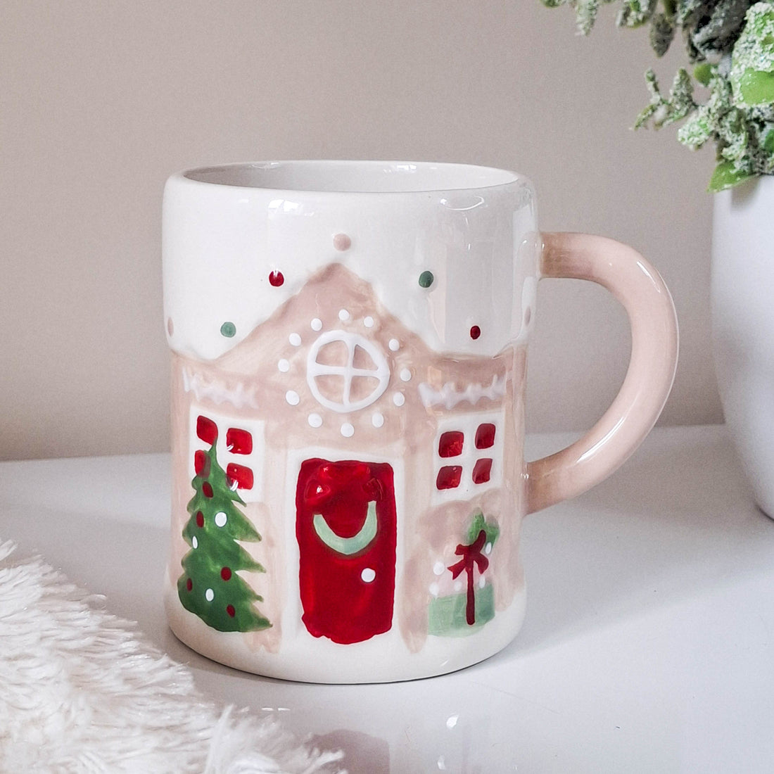 Festive Snowy House Mug