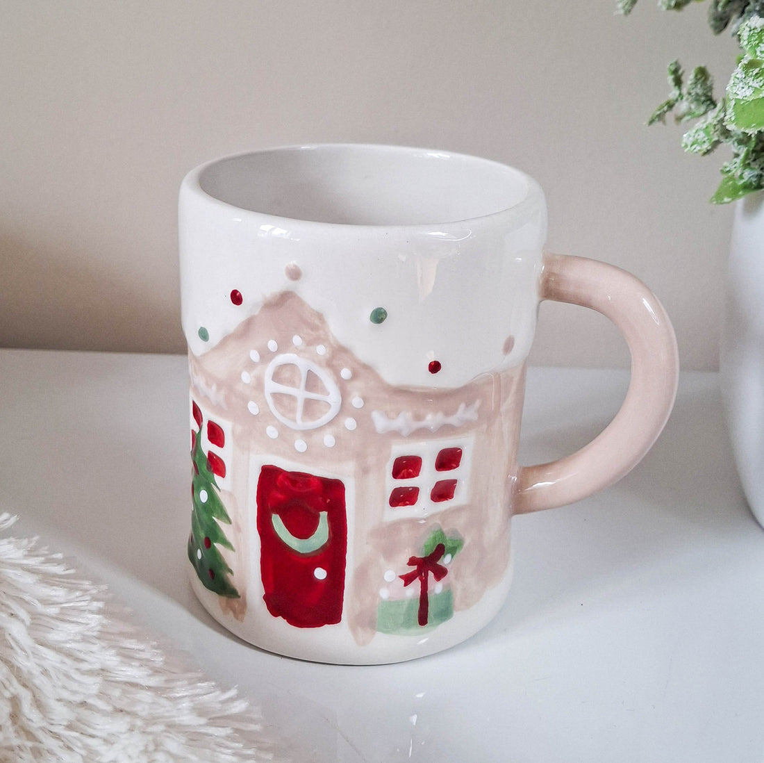 Festive Snowy House Mug