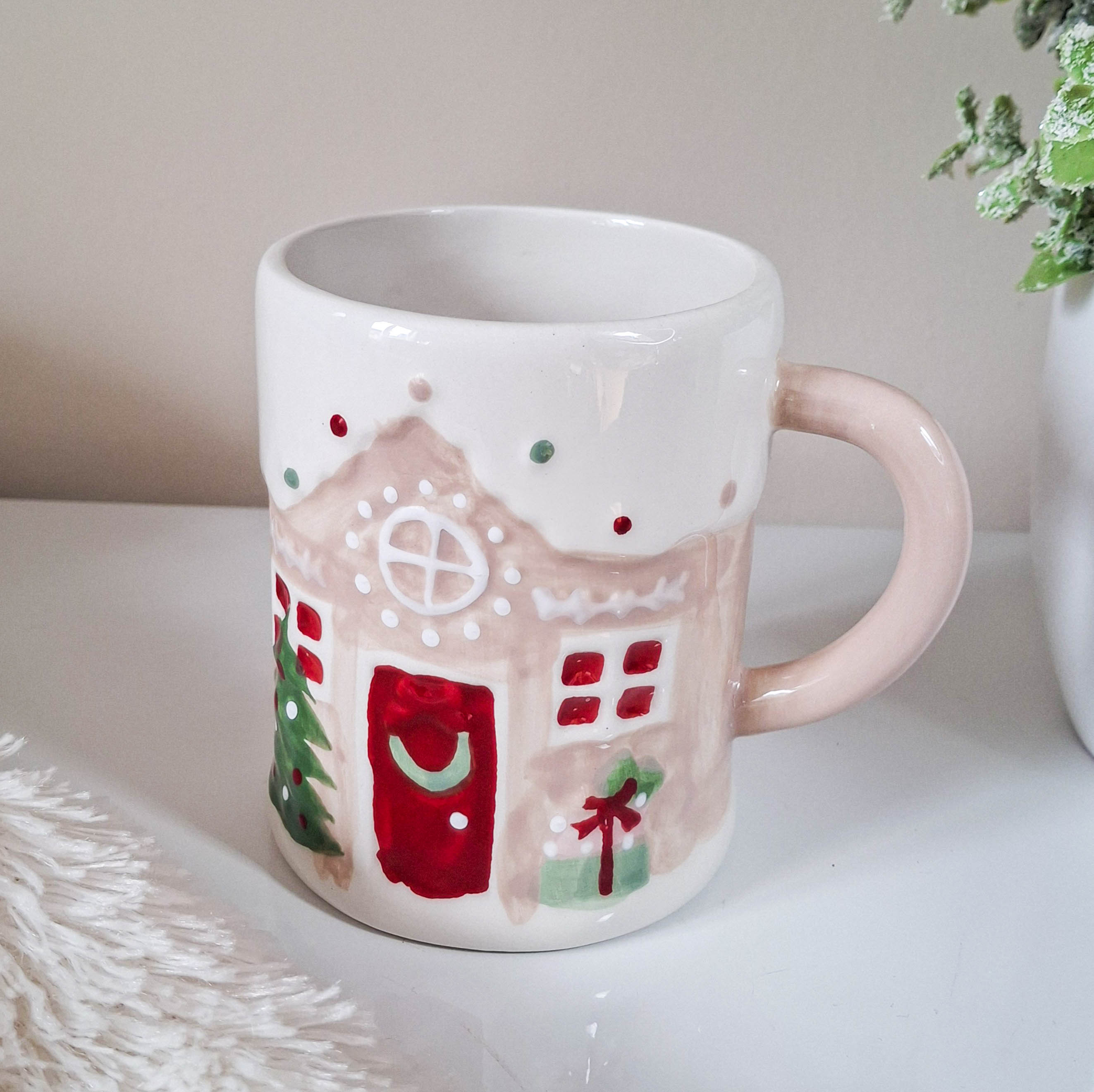 Festive Snowy House Mug