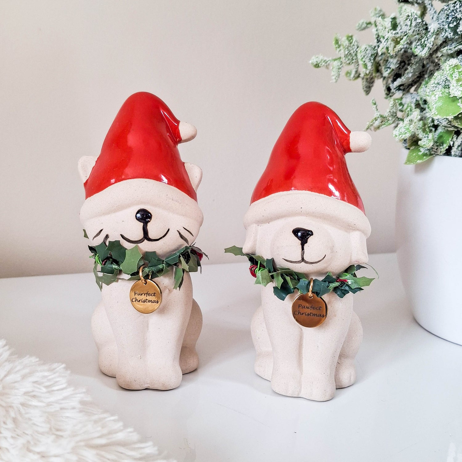 Cat in Red Christmas Hat