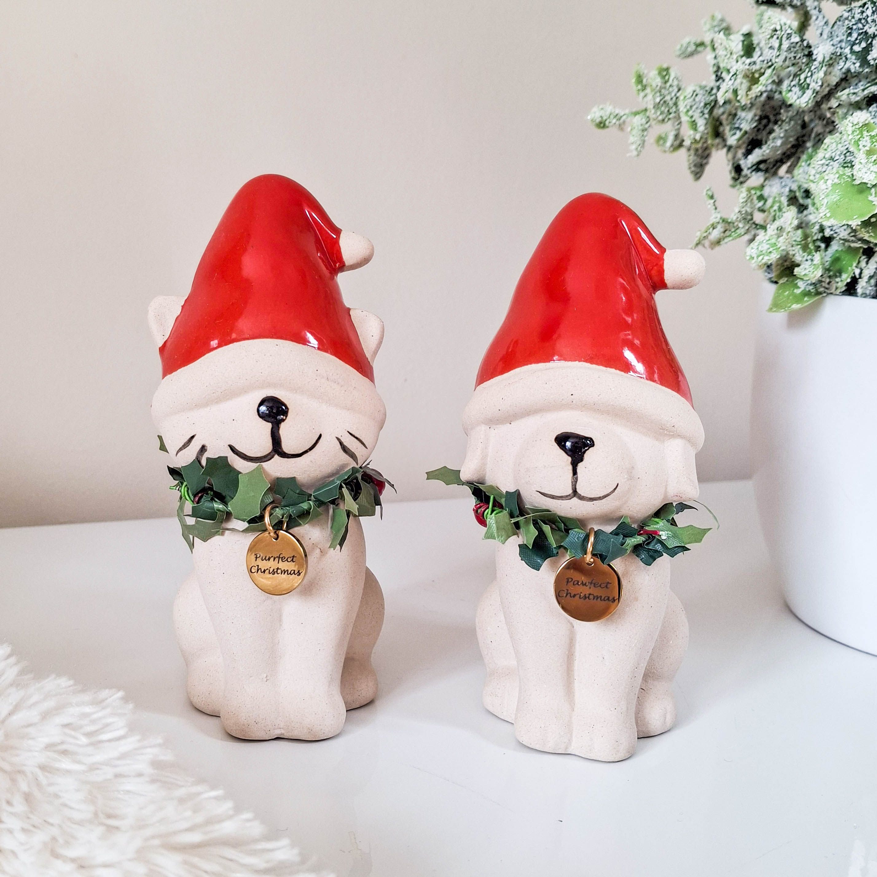 Cat in Red Christmas Hat