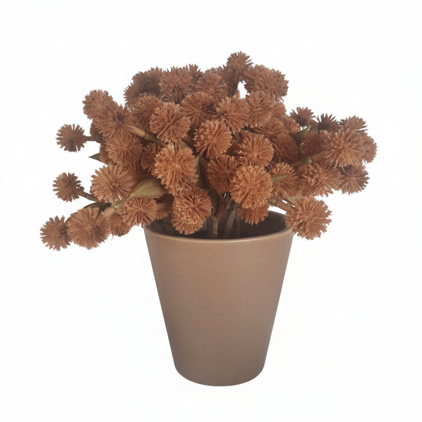 Russet Orange Faux Allium in Pot