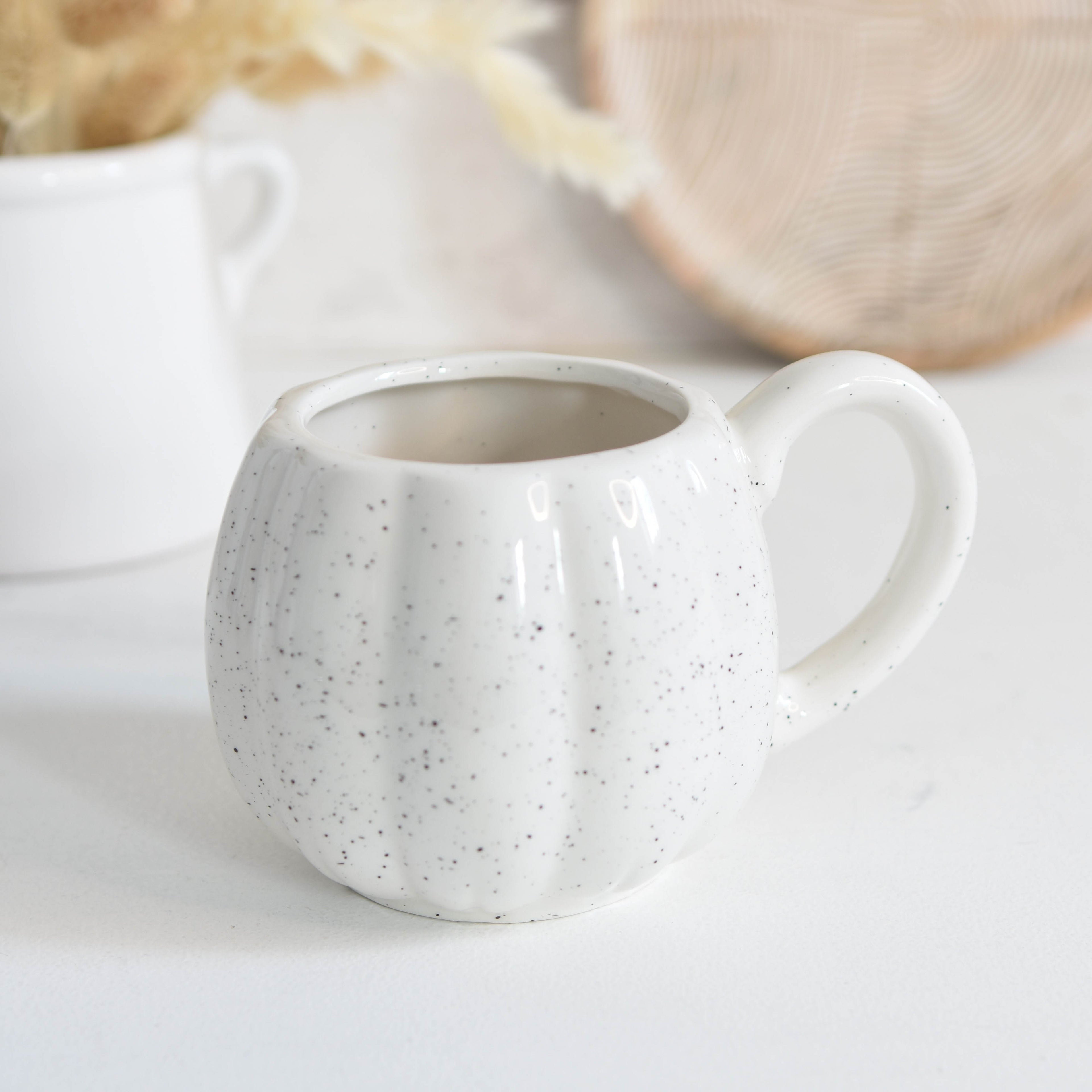 White Speckled Pumpkin Mug