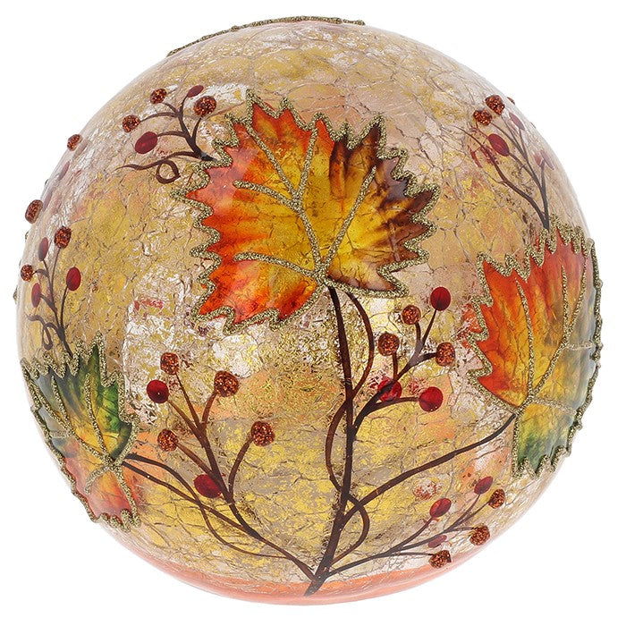 Crackle Autumn Leaves LED Ball